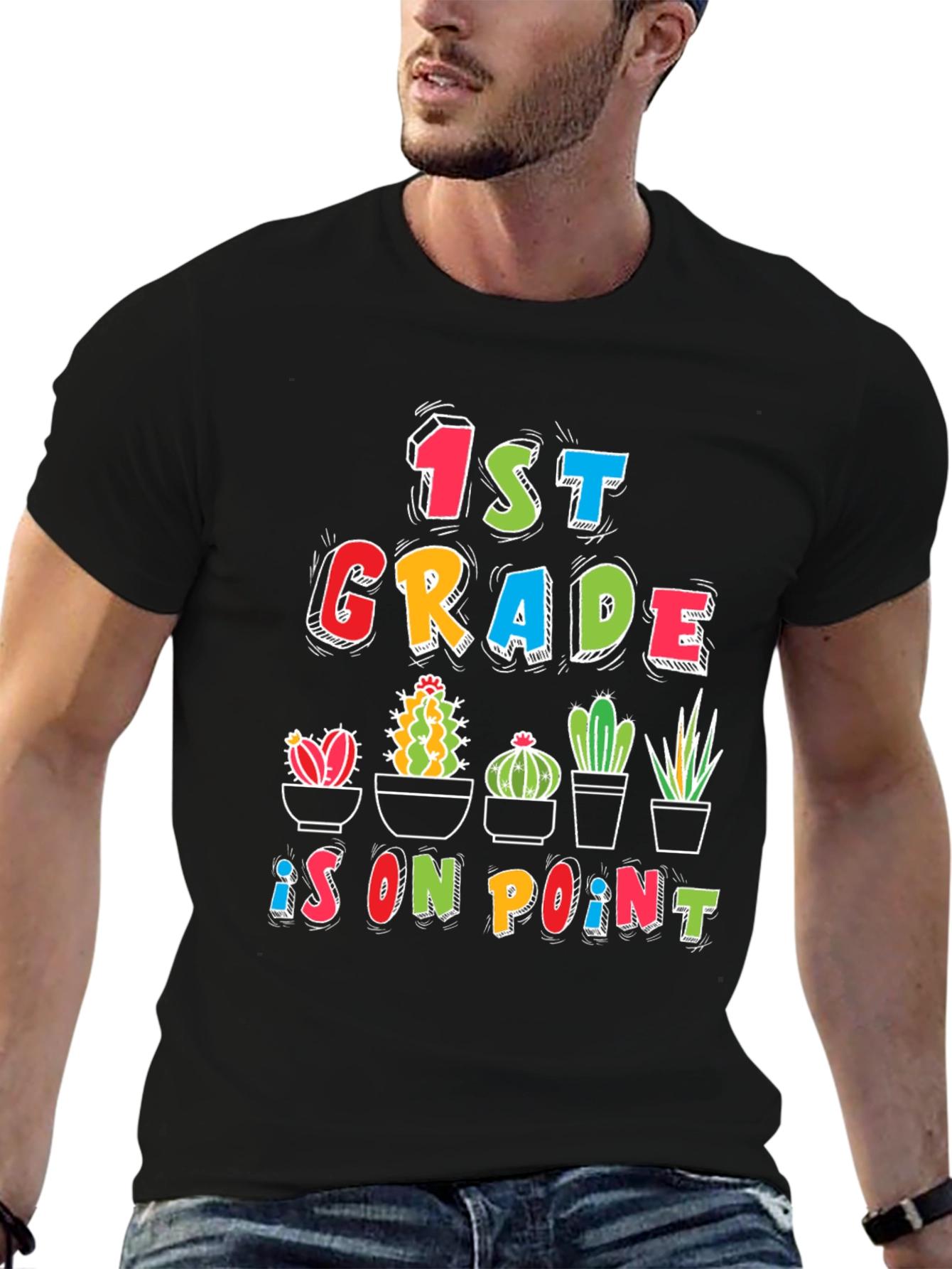 1st Grade On Point Cactus T-Shirt
