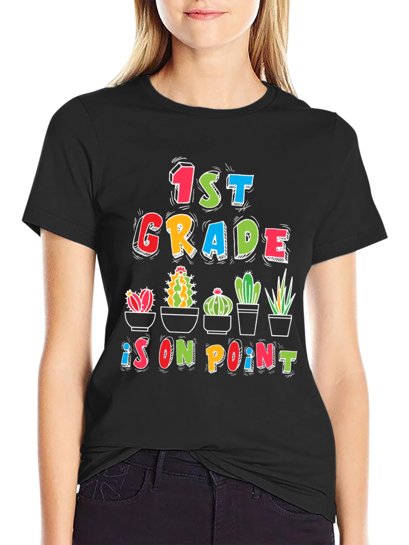 1st Grade On Point Cactus T-Shirt