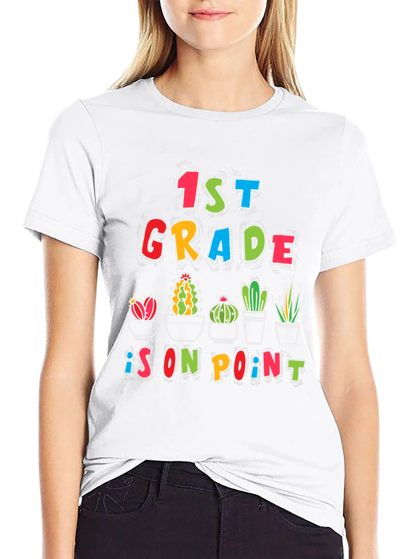 1st Grade On Point Cactus T-Shirt