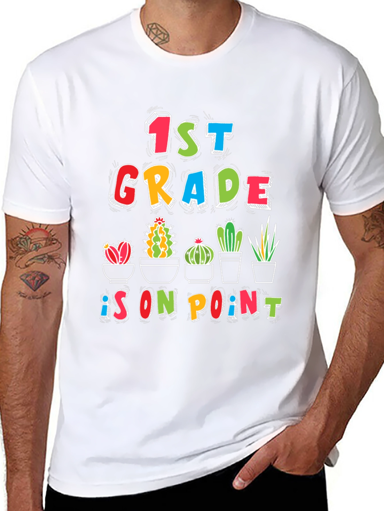 1st Grade On Point Cactus T-Shirt