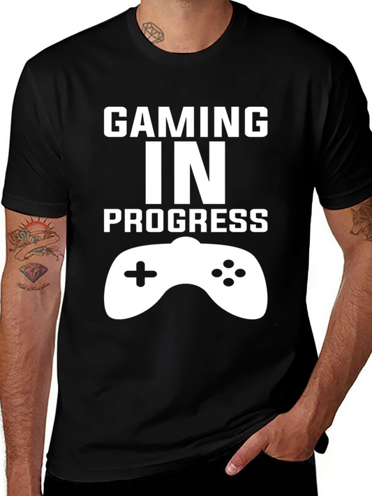 Gaming In Progress Black T-Shirt - Gamer Gift