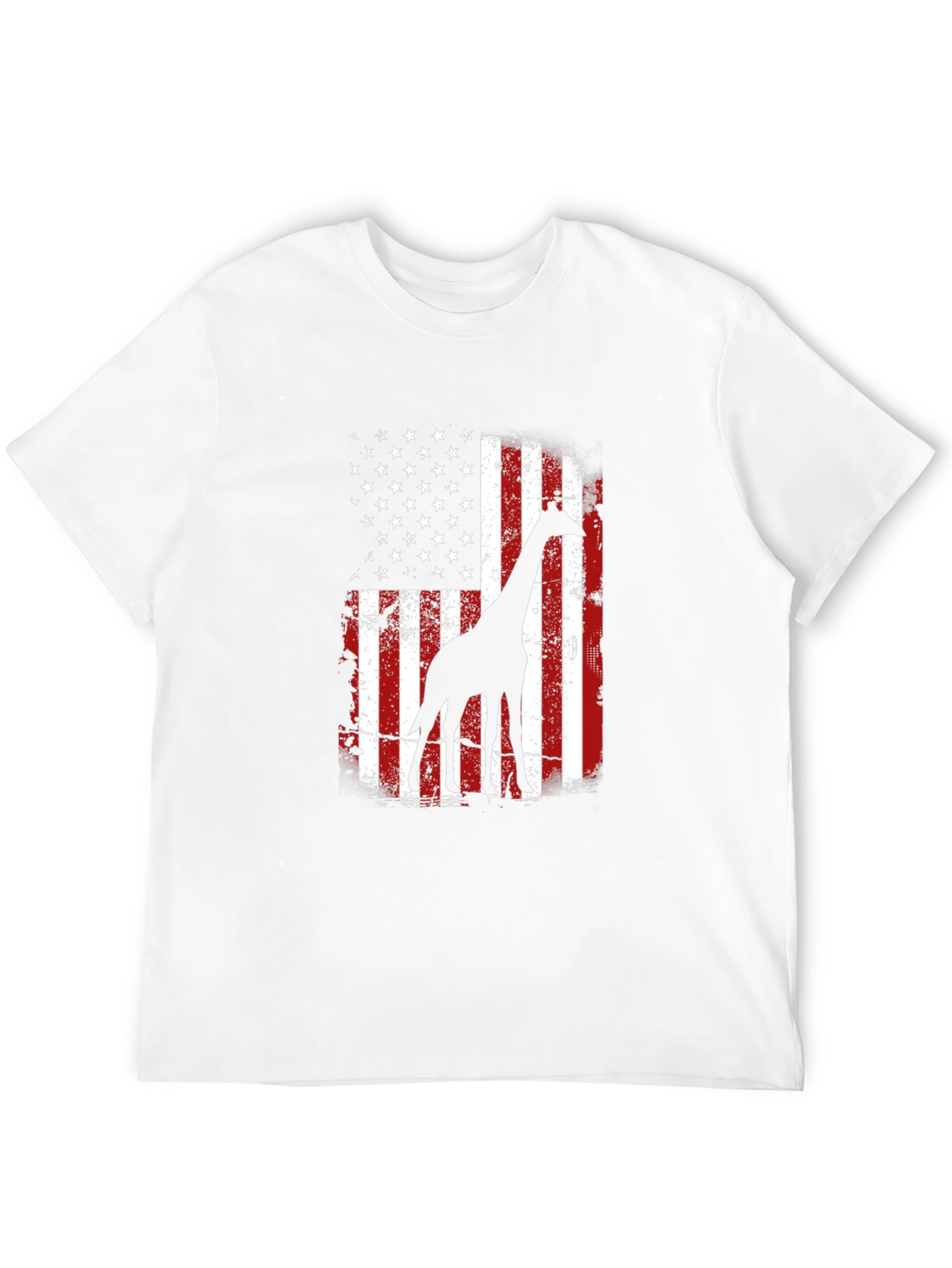 Giraffe American Flag Graphic Tee
