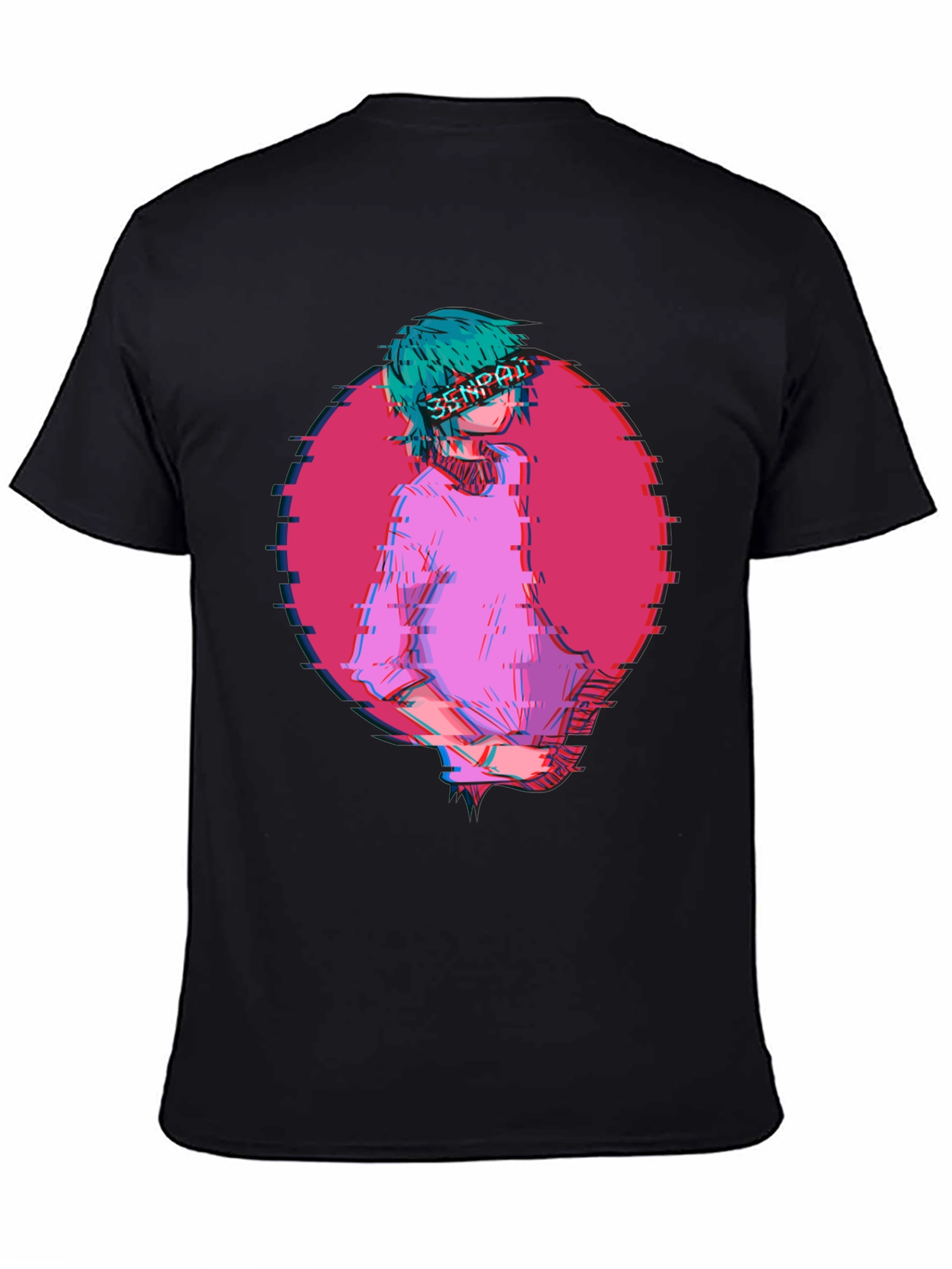 Anime Senpai Graphic Tee - Black