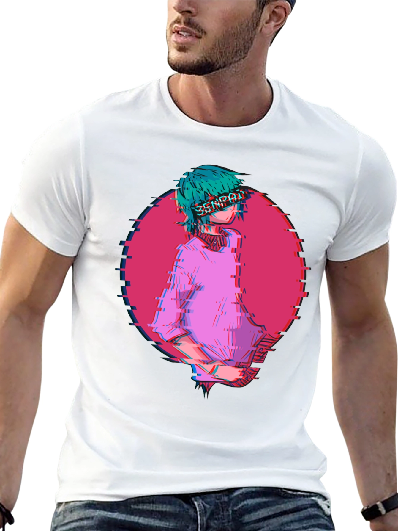 Anime Senpai Graphic Tee - Black