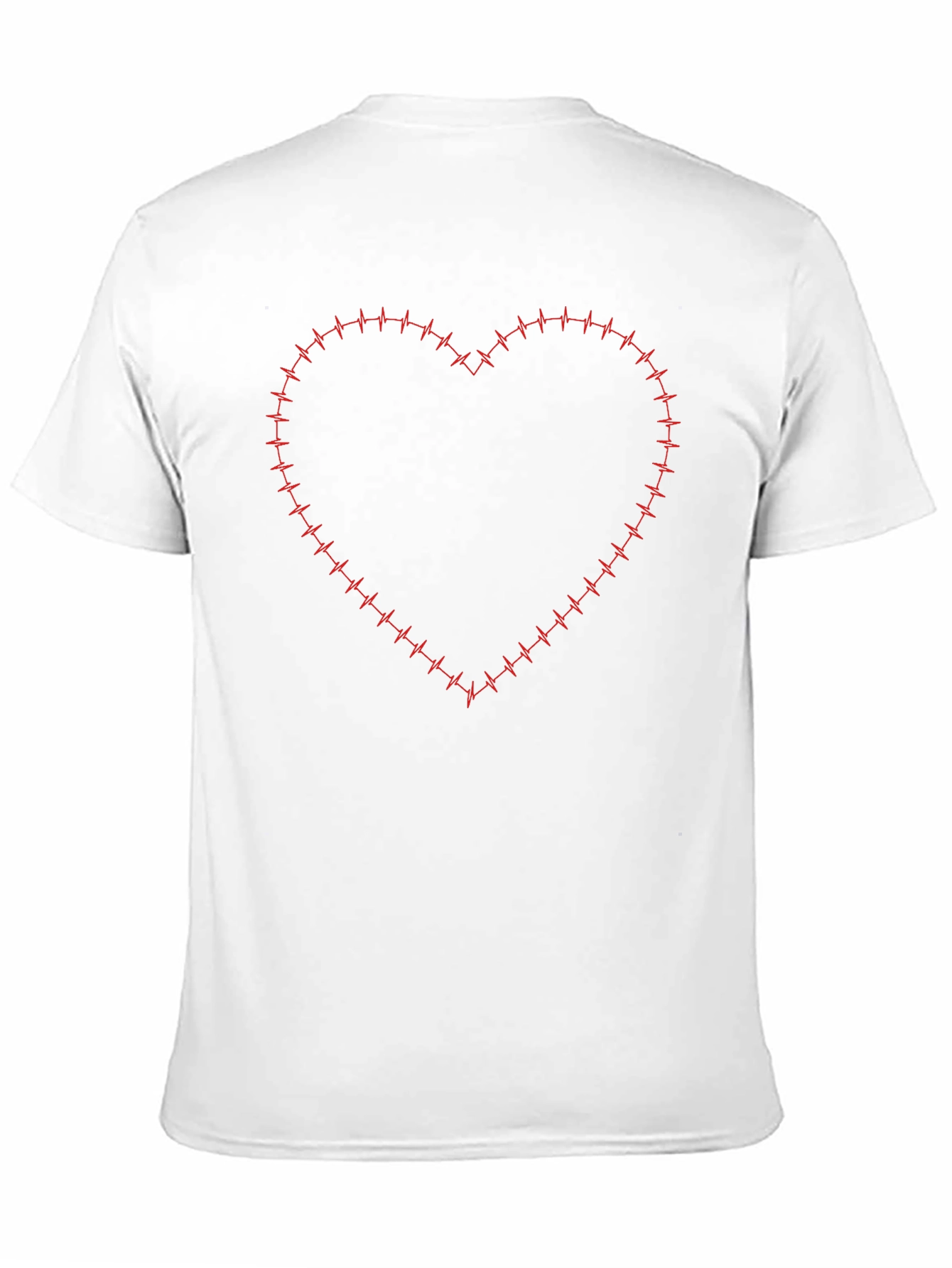 Heartbeat Heart Graphic Mens Black T-Shirt