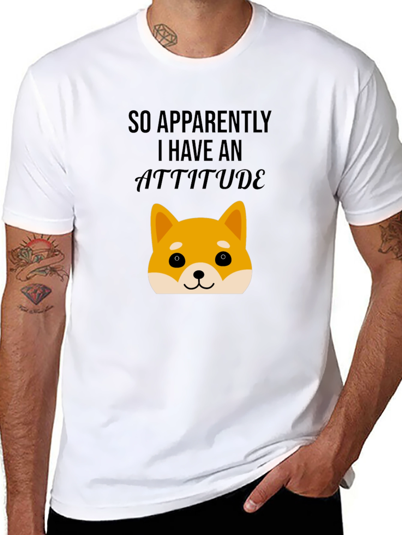 Attitude Dog T-Shirt - Unisex Black Tee
