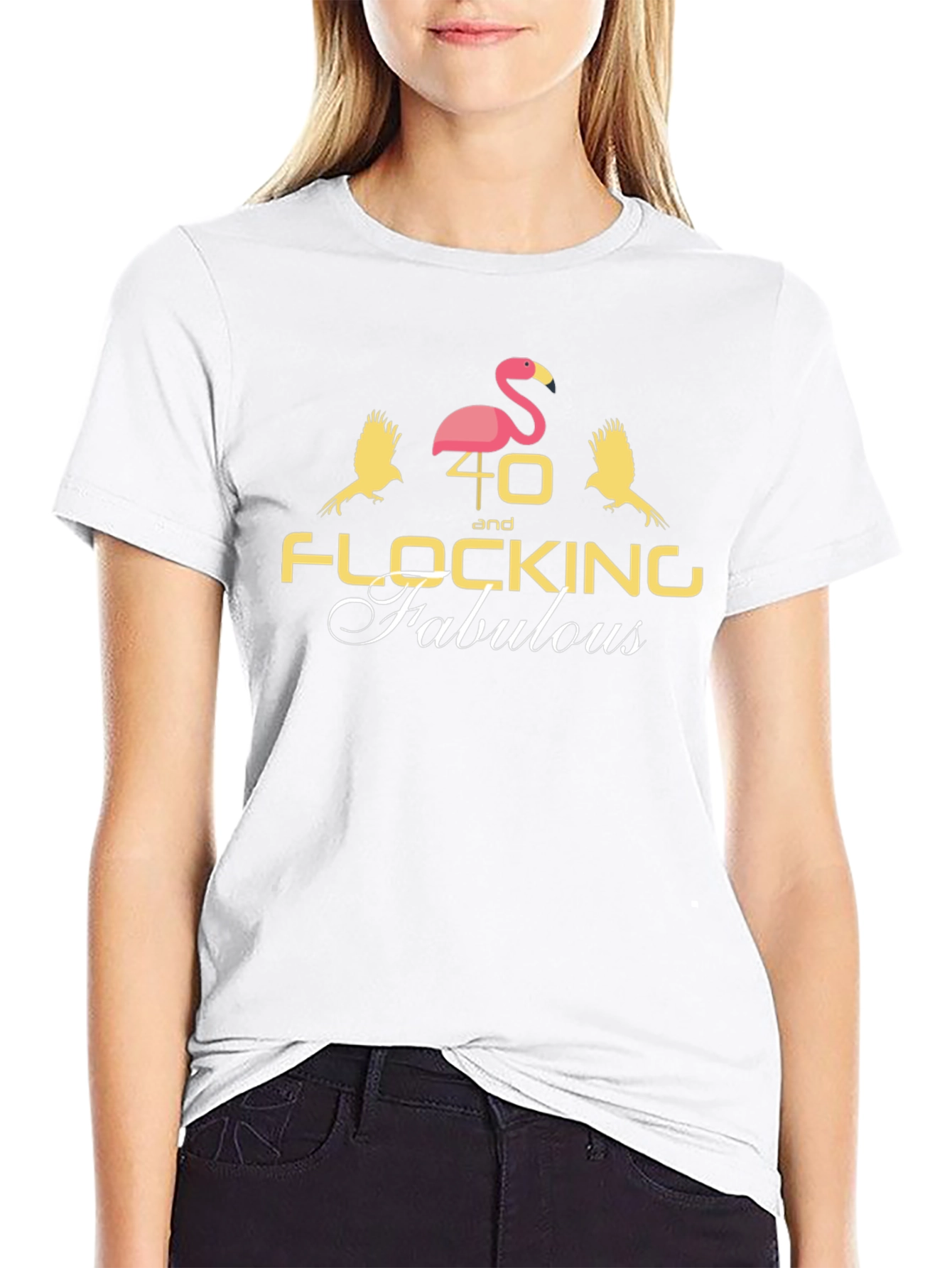 40 and Flocking Fabulous Graphic Tee