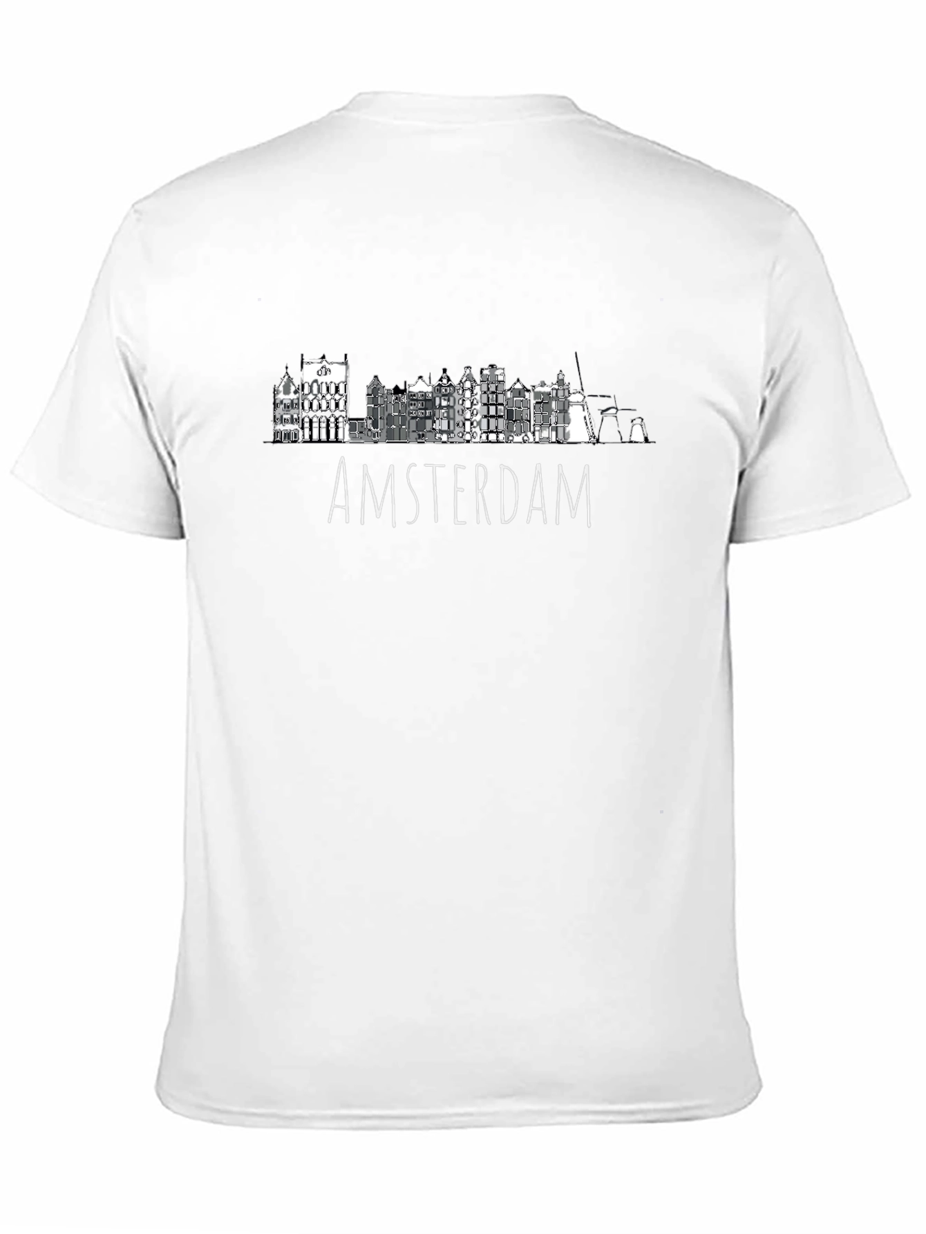 Amsterdam Skyline Black Graphic Tee