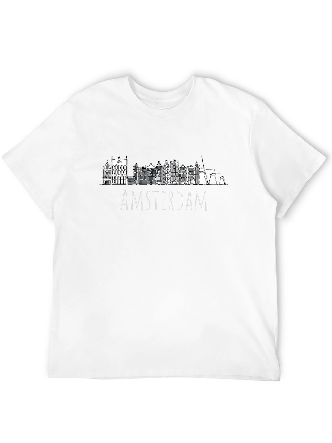 Amsterdam Skyline Black Graphic Tee