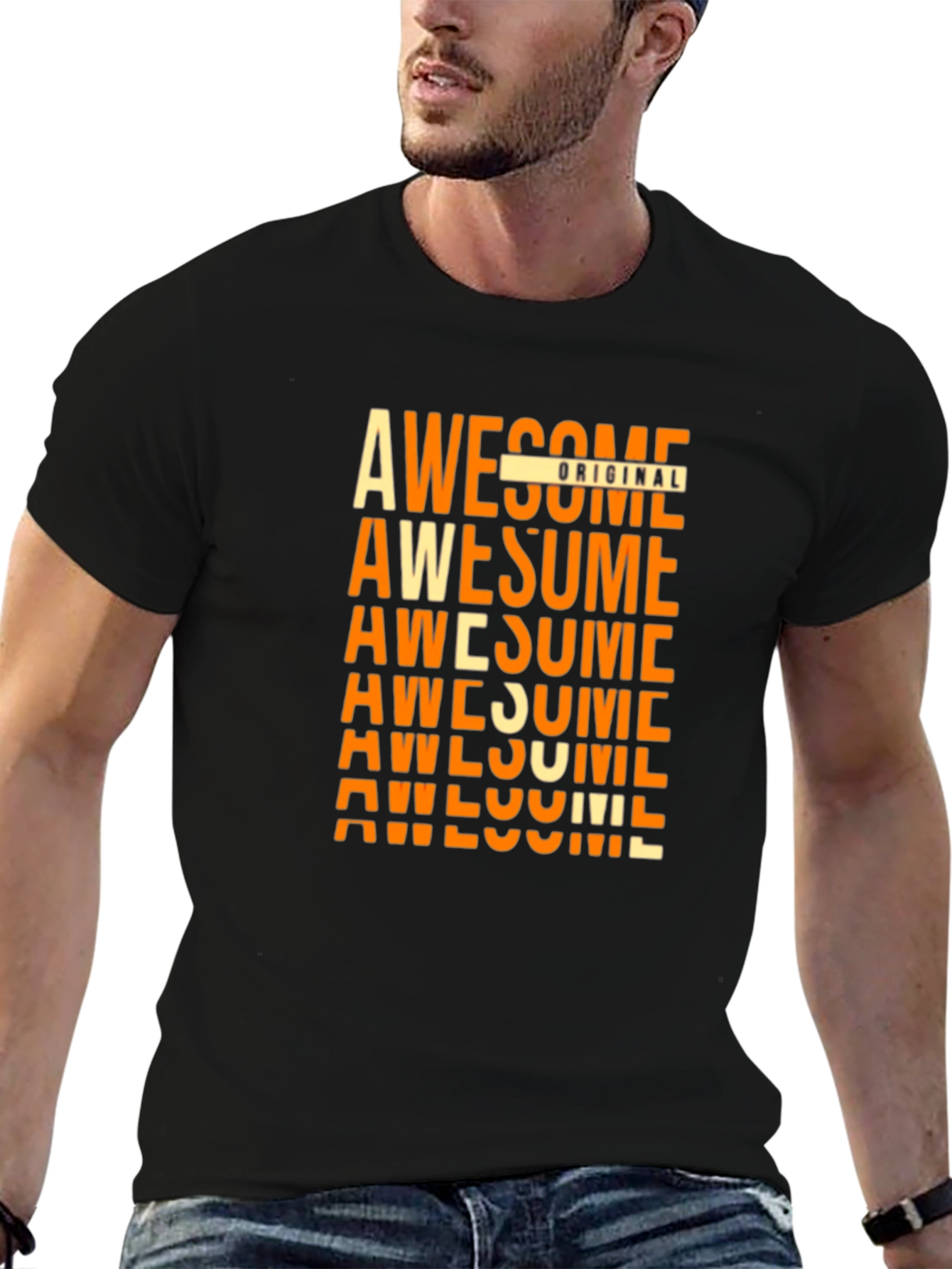 Awesome Original Graphic Tee - Mens Black T-Shirt