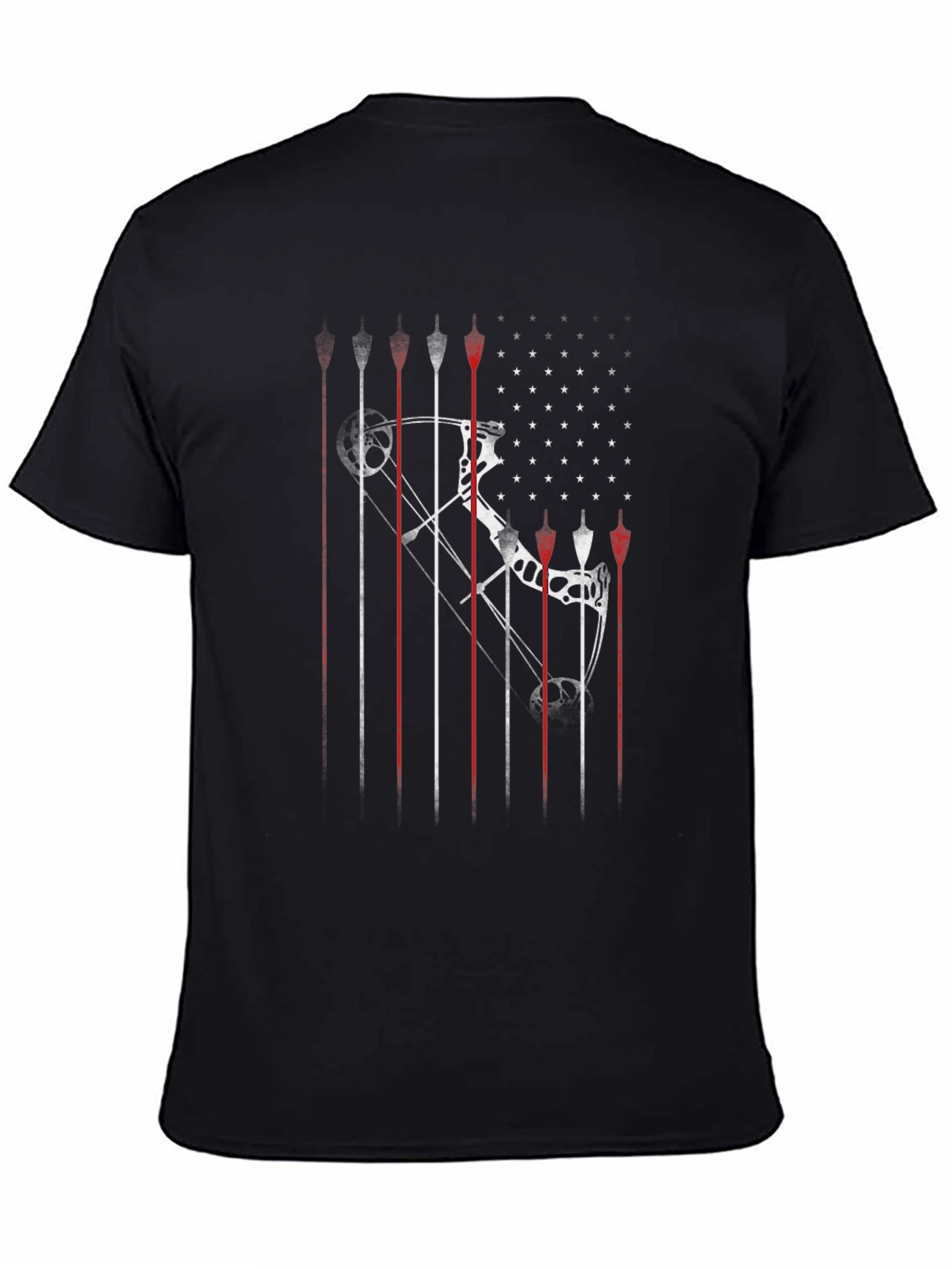 Archery Bow & Arrow Graphic T-Shirt - Black