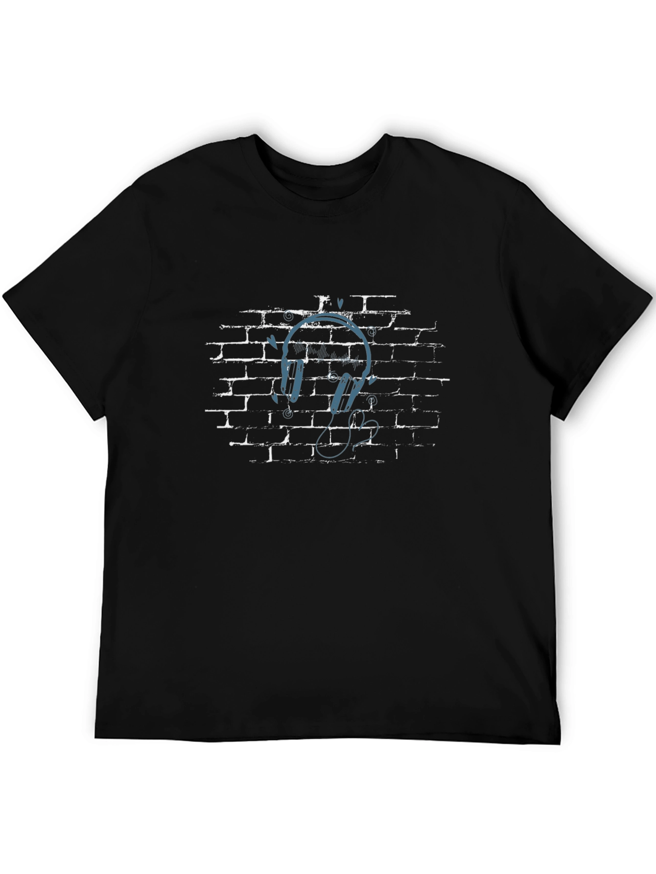 Headphone Brick Wall Graphic Tee
