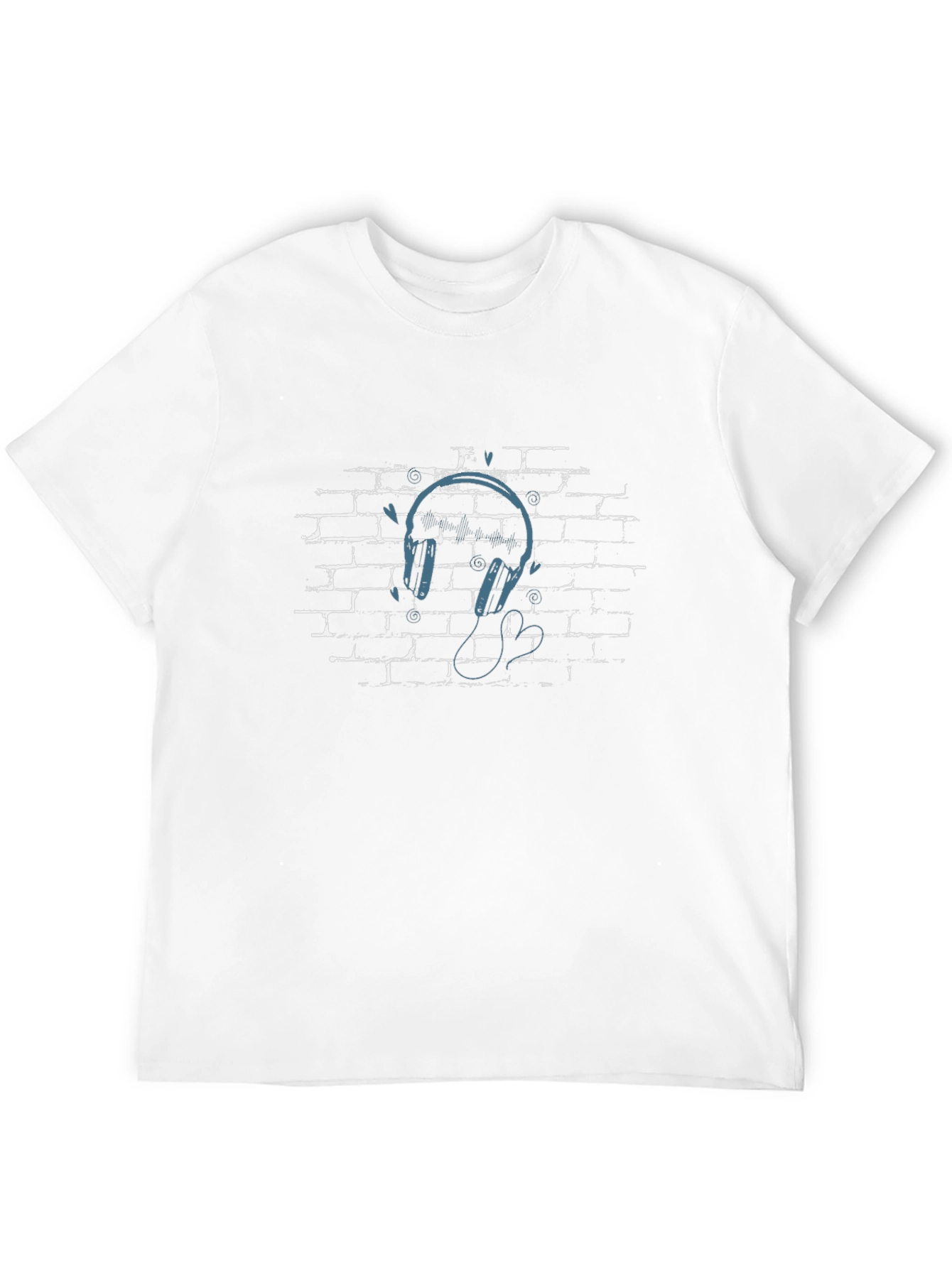Headphone Brick Wall Graphic Tee
