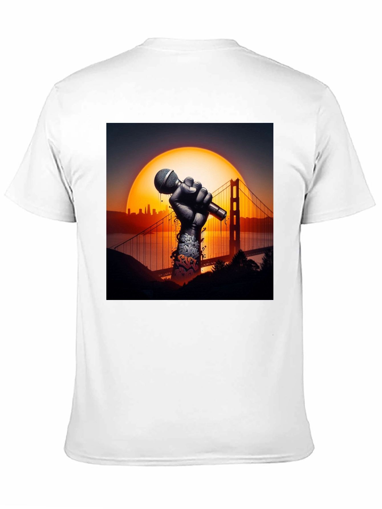 Golden Gate Bridge Microphone Graphic Tee