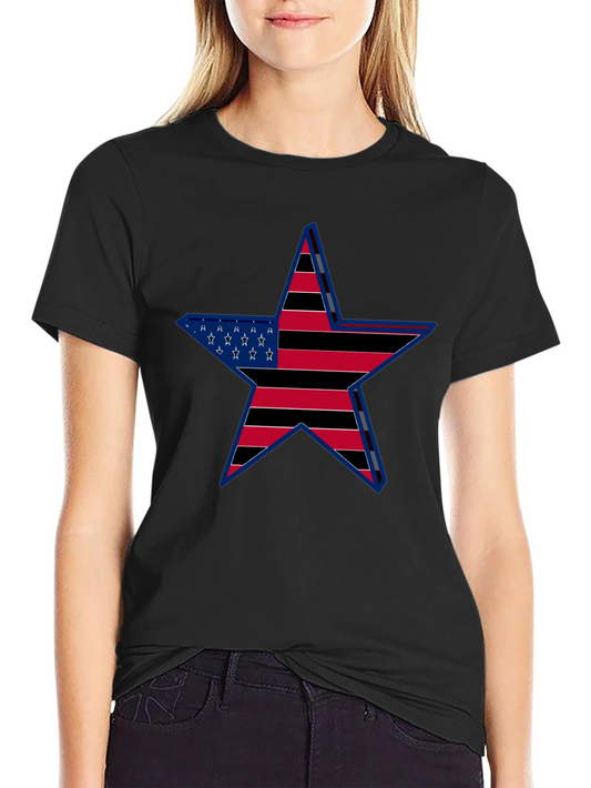 American Flag Star Graphic T-Shirt