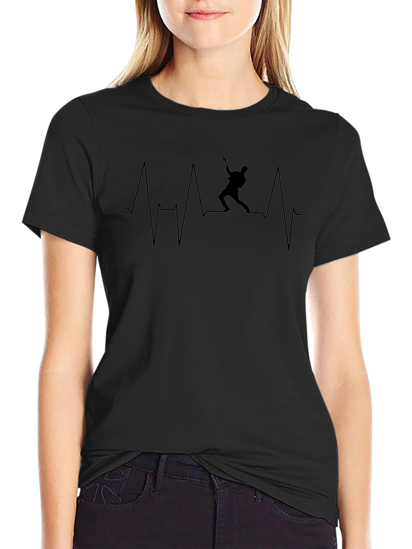 Guitarist Heartbeat Black T-Shirt