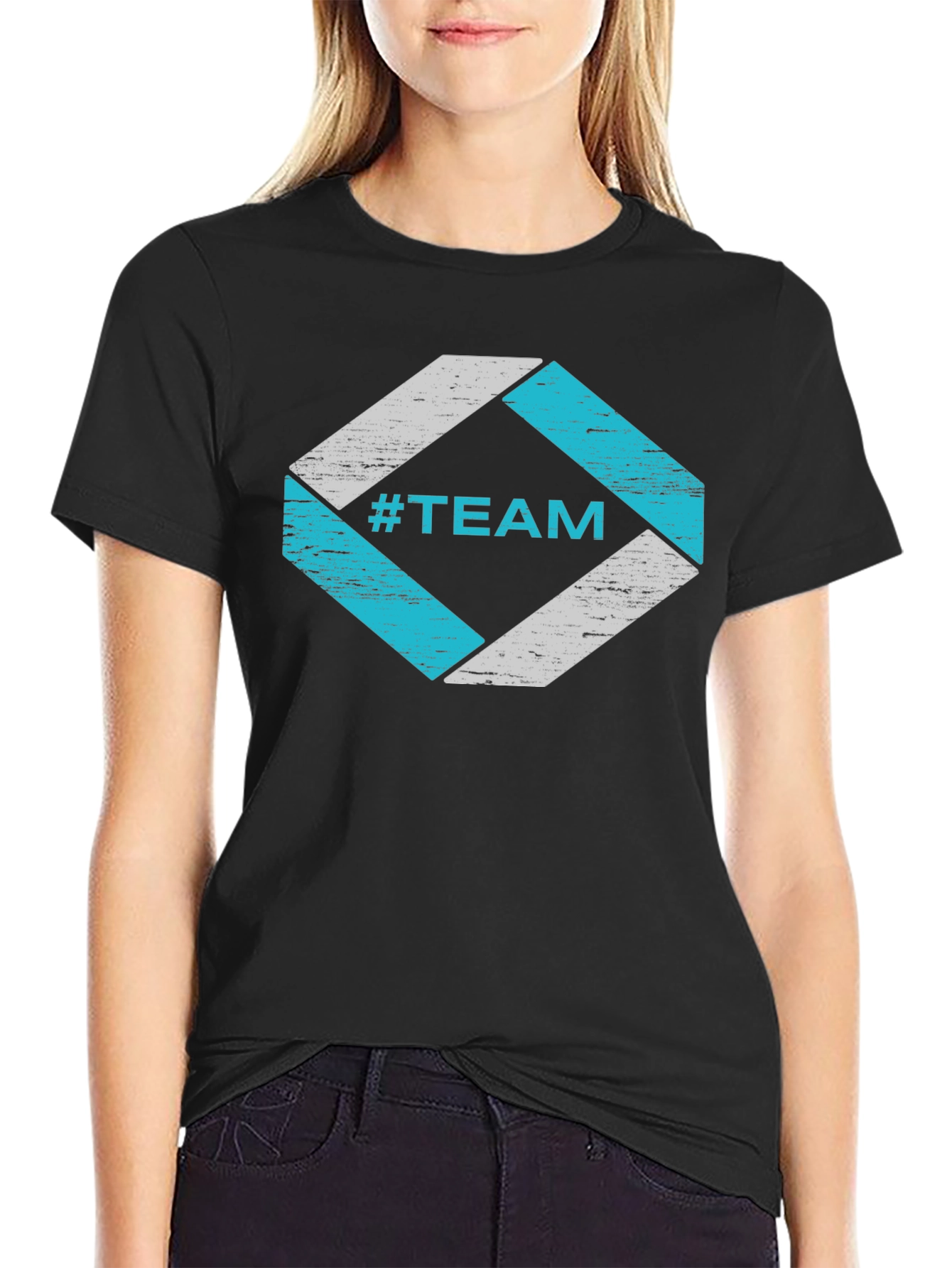 #TEAM Graphic Tee - Cool Casual Black T-Shirt