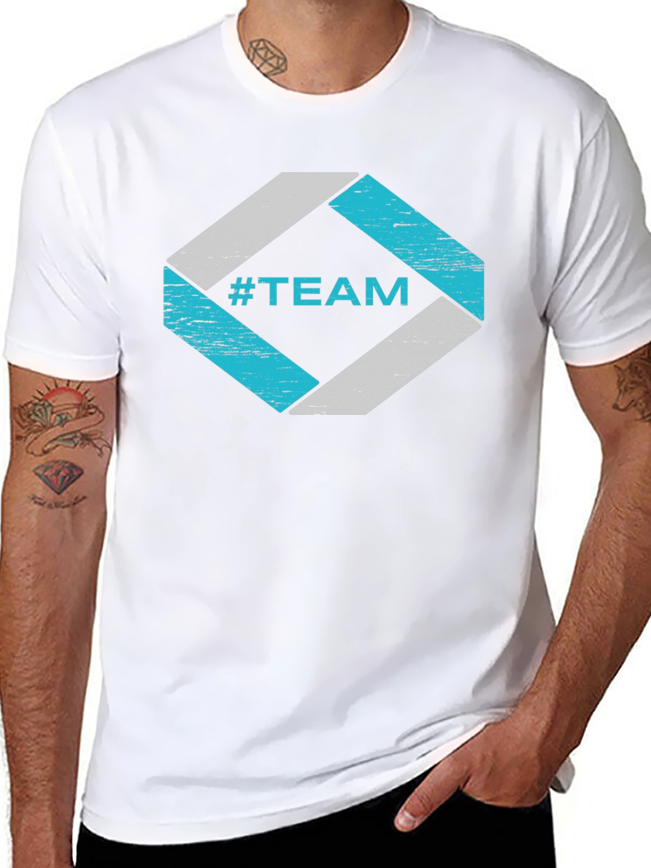 #TEAM Graphic Tee - Cool Casual Black T-Shirt