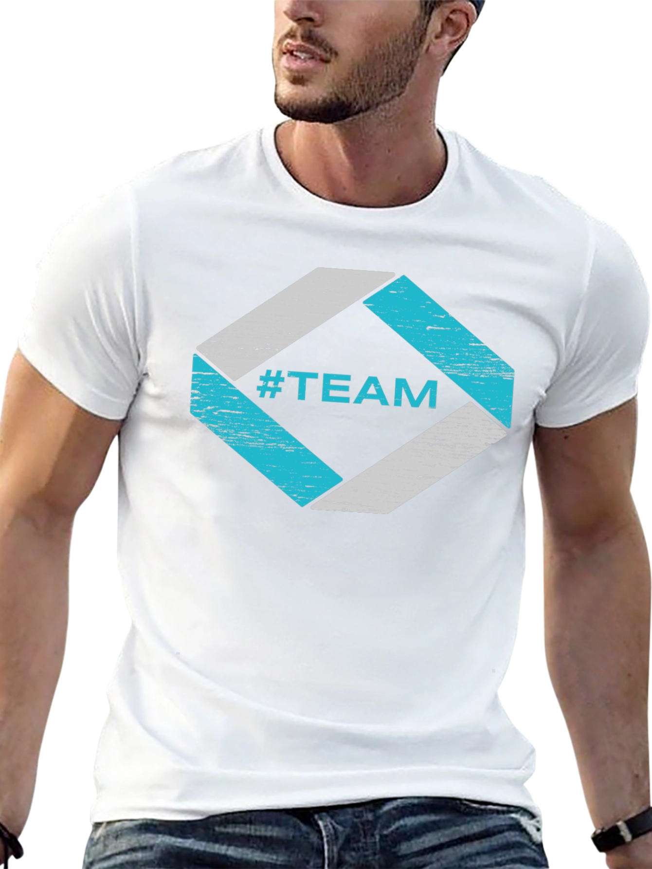 #TEAM Graphic Tee - Cool Casual Black T-Shirt