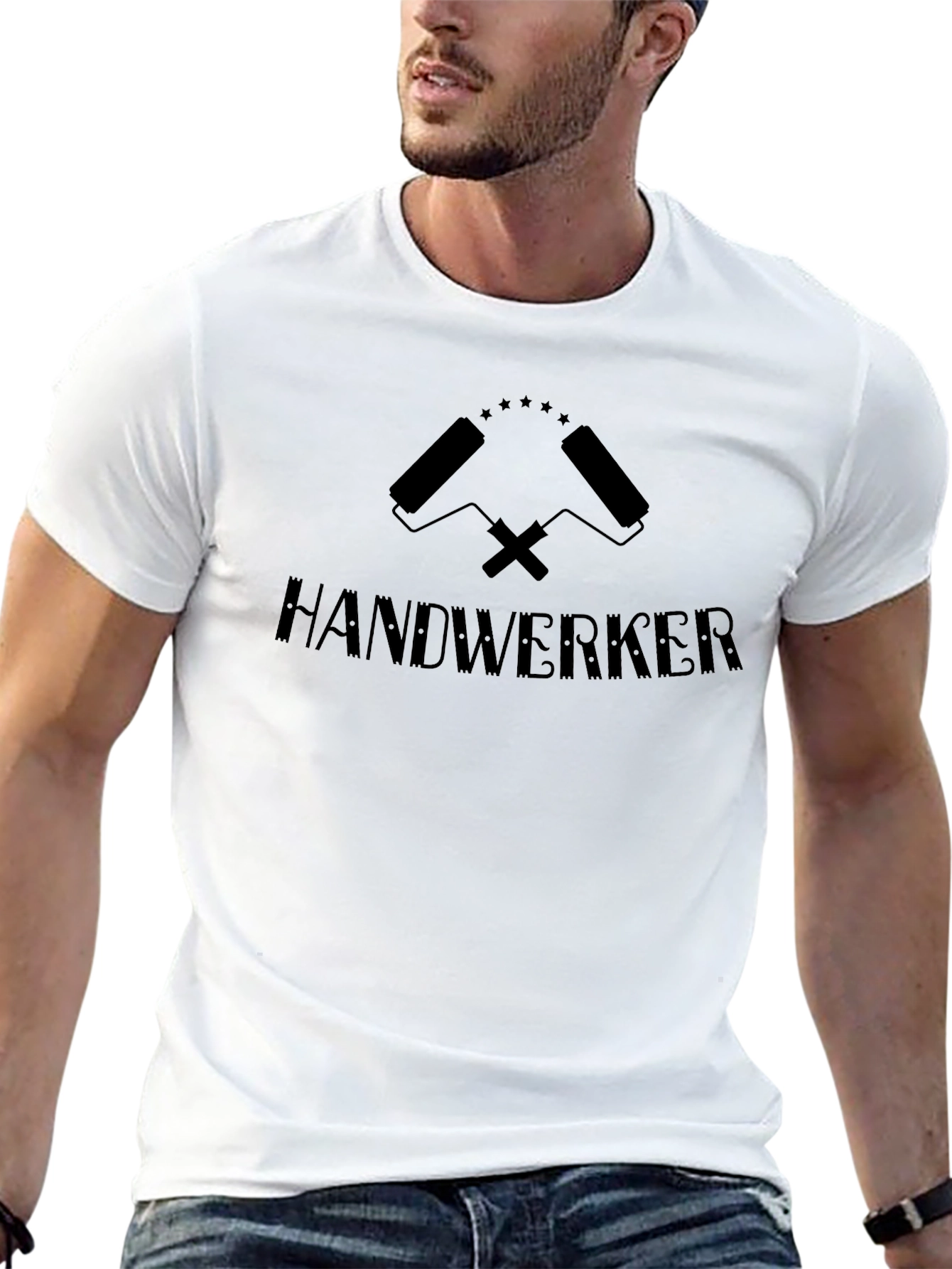 Handwerker Graphic Tee - Black Crew Neck Shirt