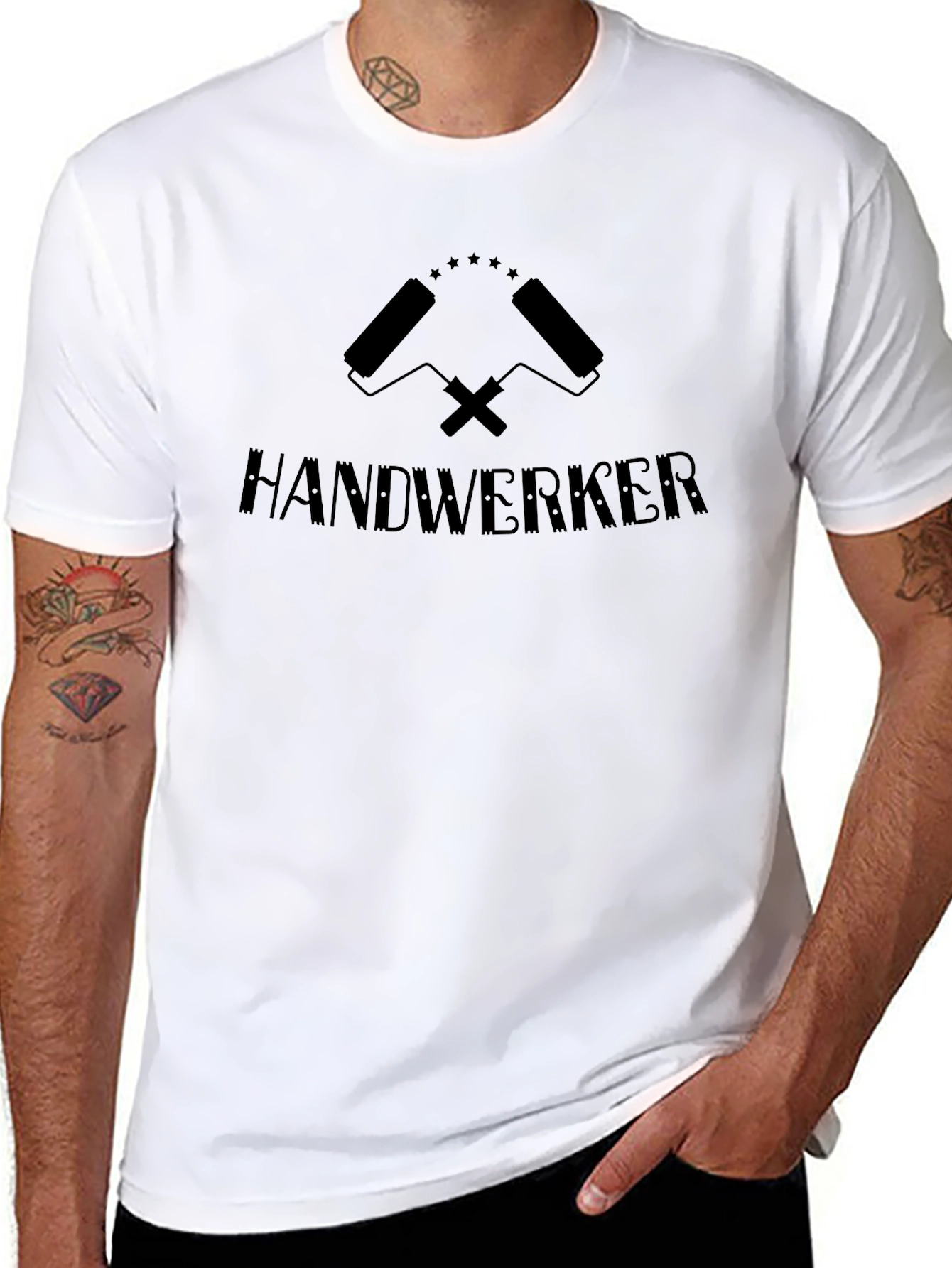 Handwerker Graphic Tee - Black Crew Neck Shirt