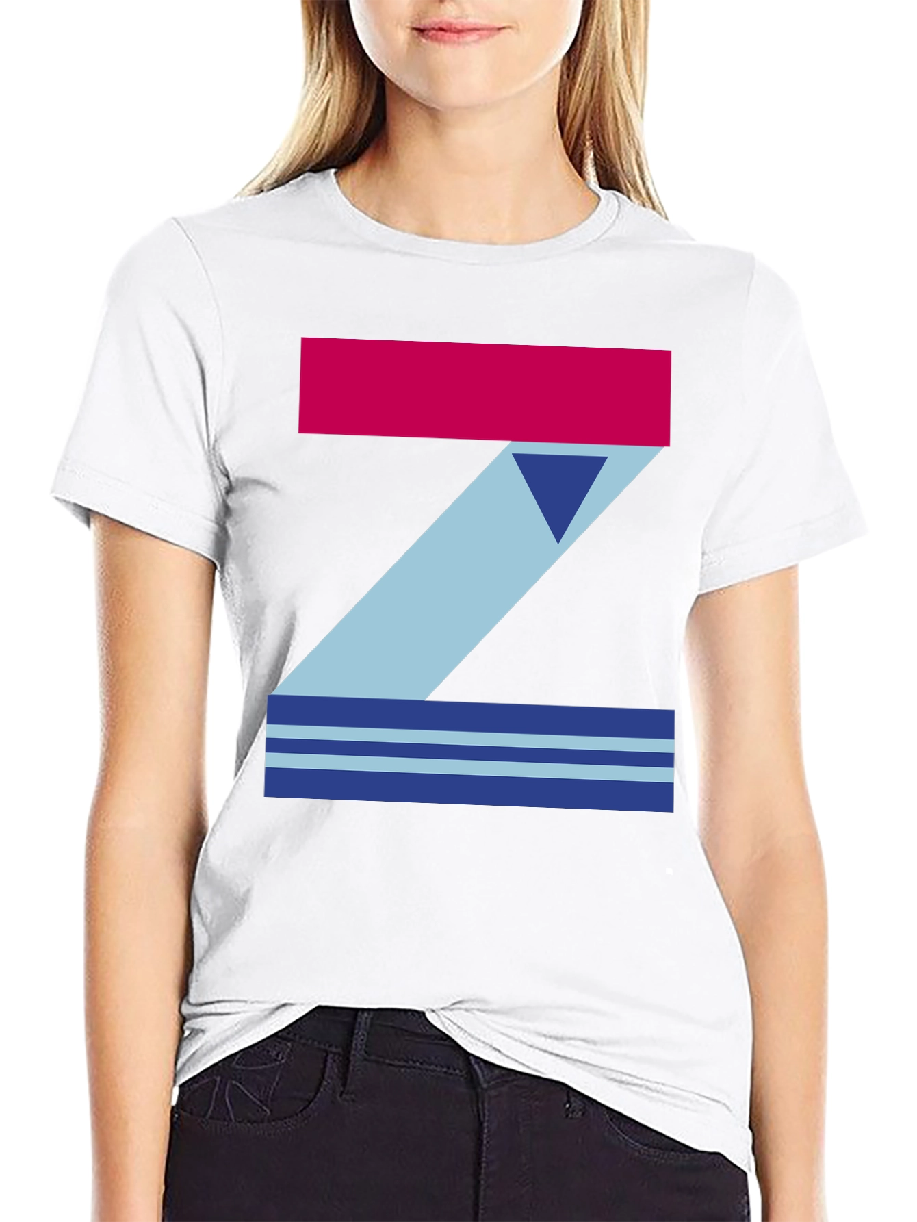 Geometric Z T-Shirt - Casual Graphic Tee