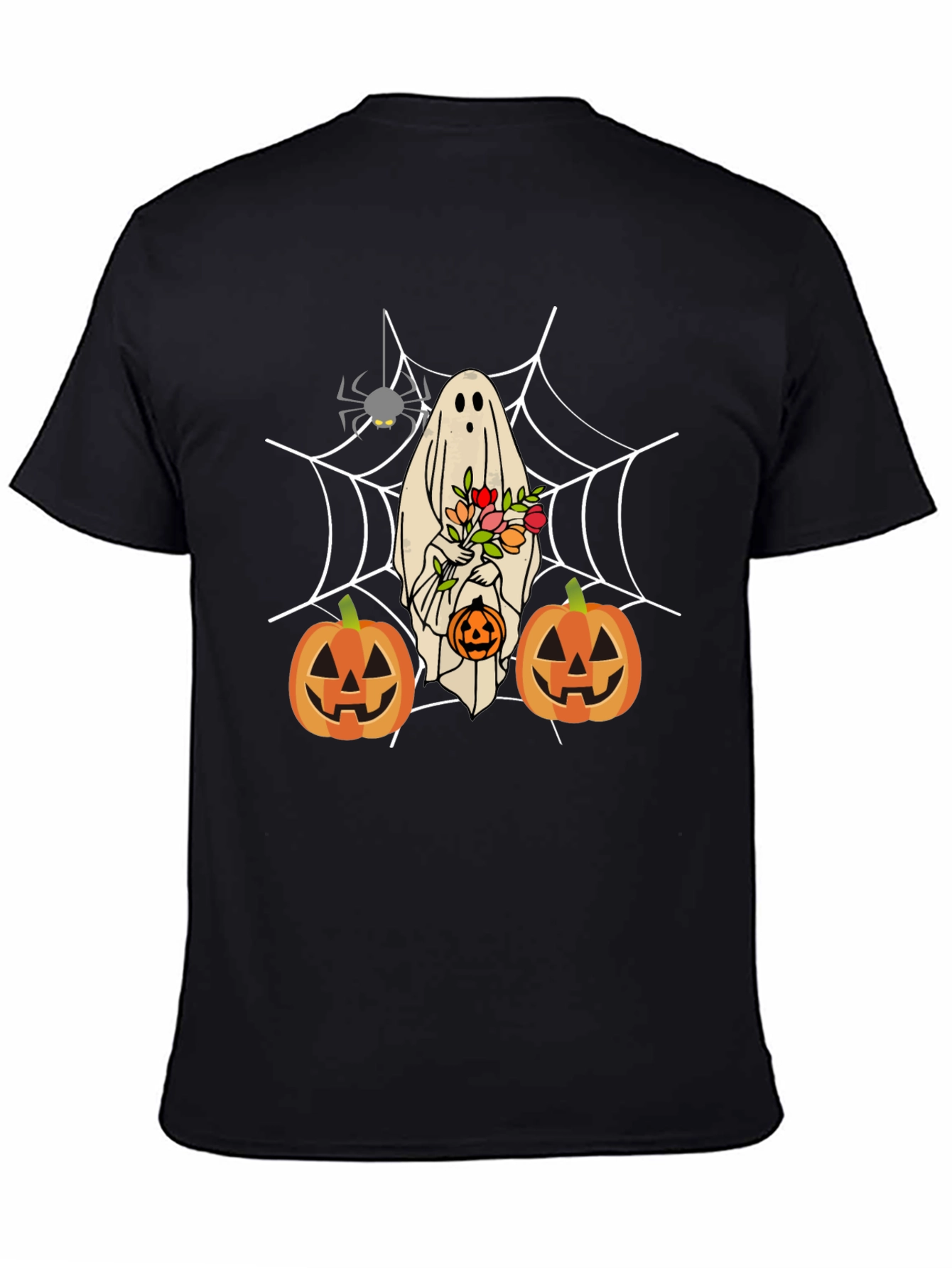 Halloween Ghost & Pumpkin Graphic Tee