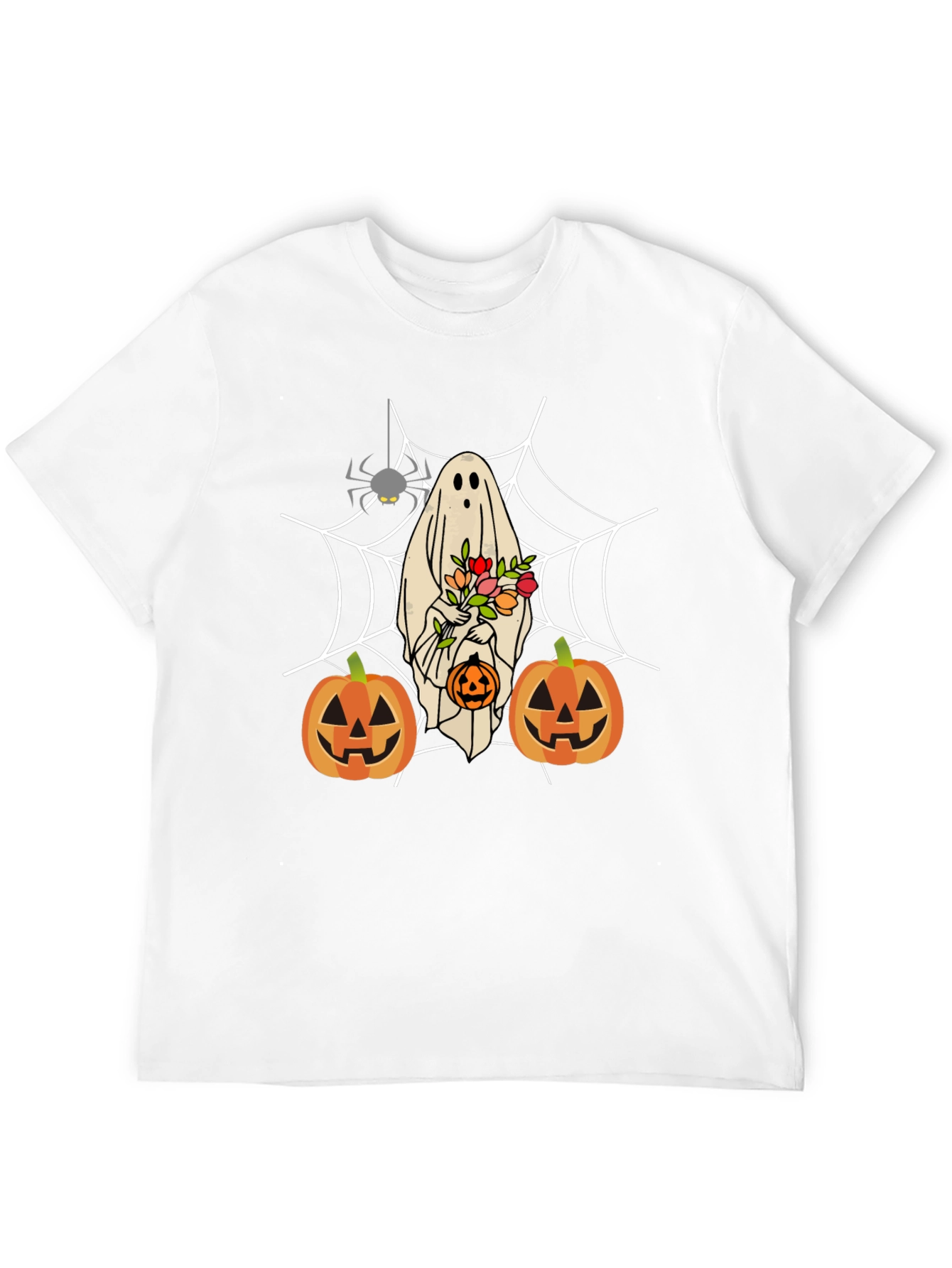 Halloween Ghost & Pumpkin Graphic Tee