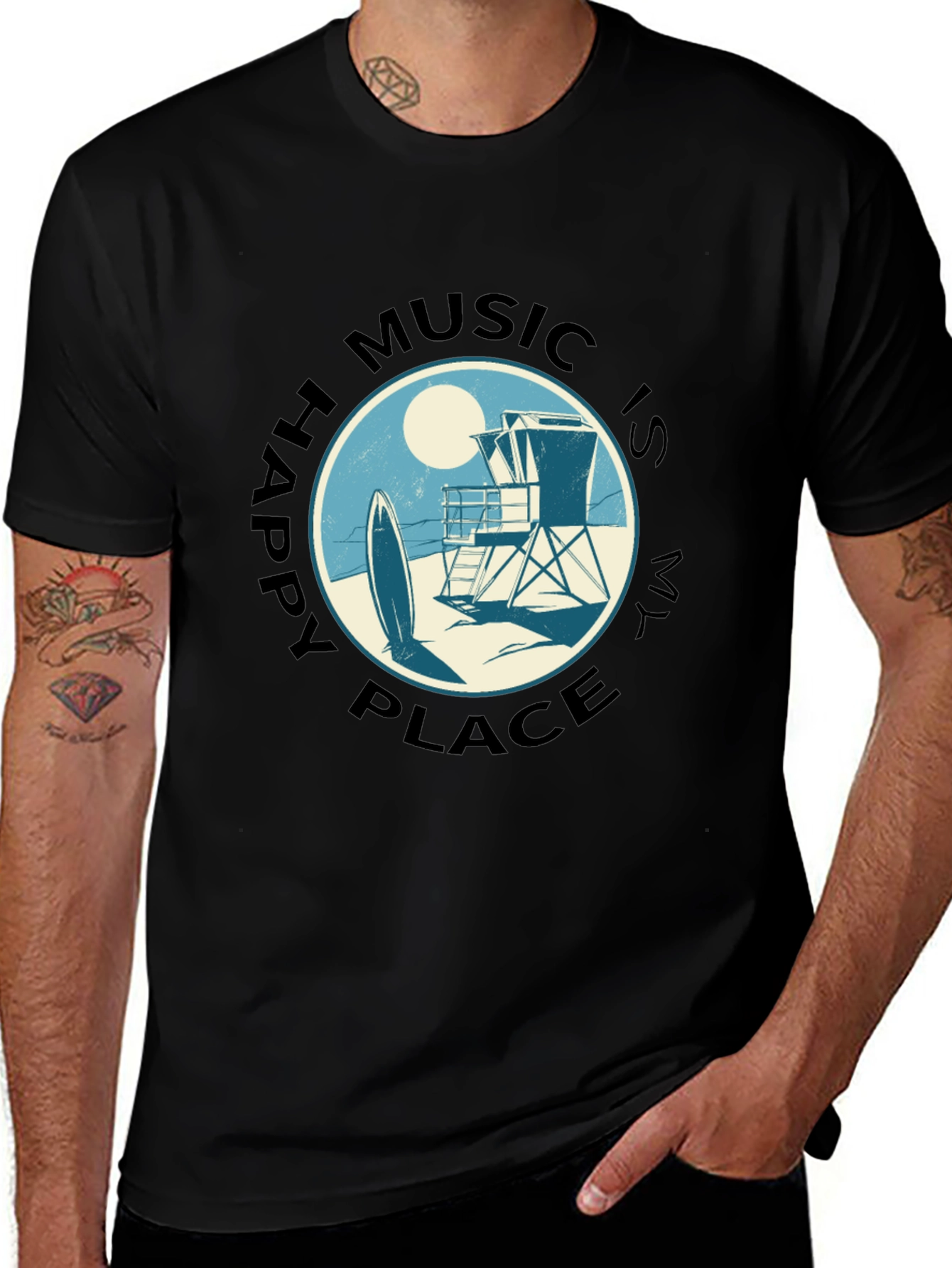 Happy Music Beach T-Shirt