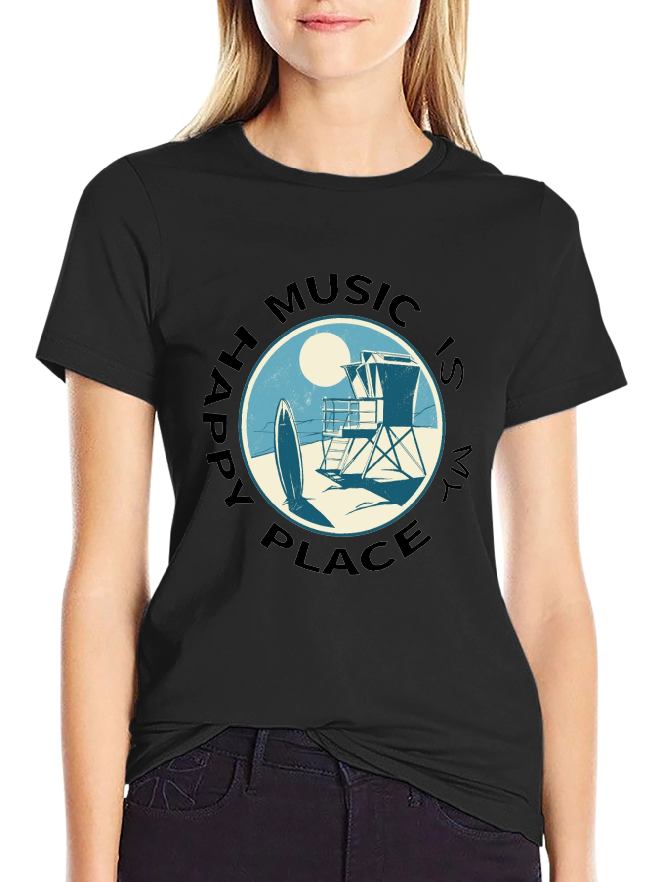 Happy Music Beach T-Shirt