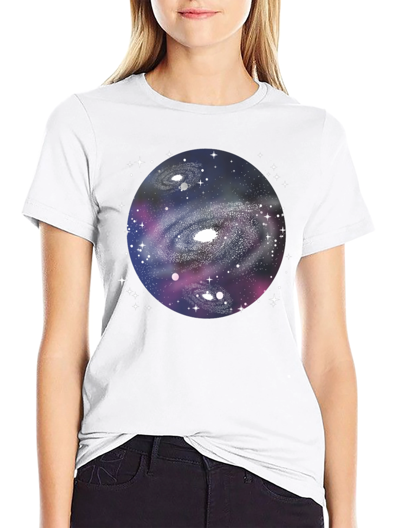 Galaxy Graphic Black T-Shirt