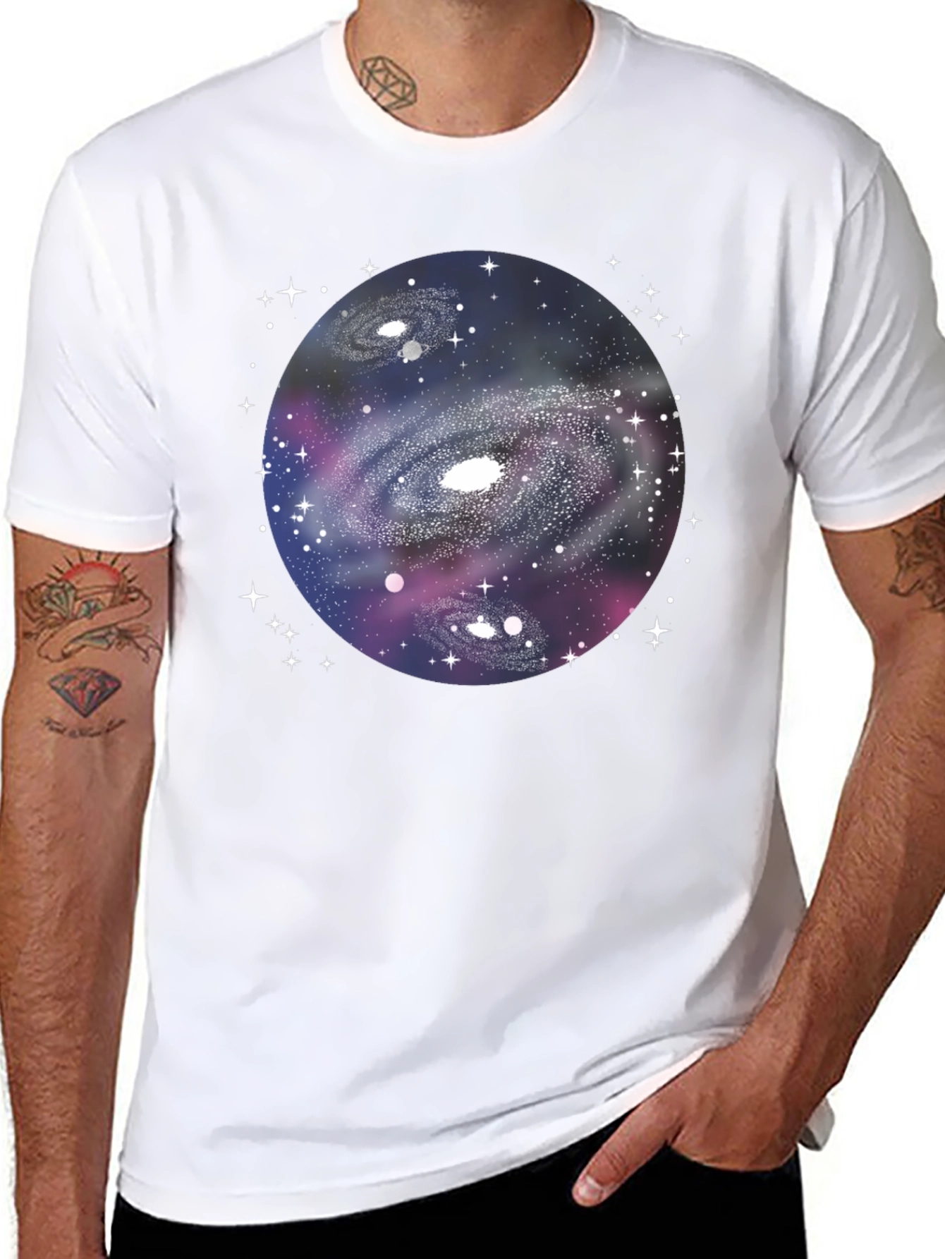 Galaxy Graphic Black T-Shirt