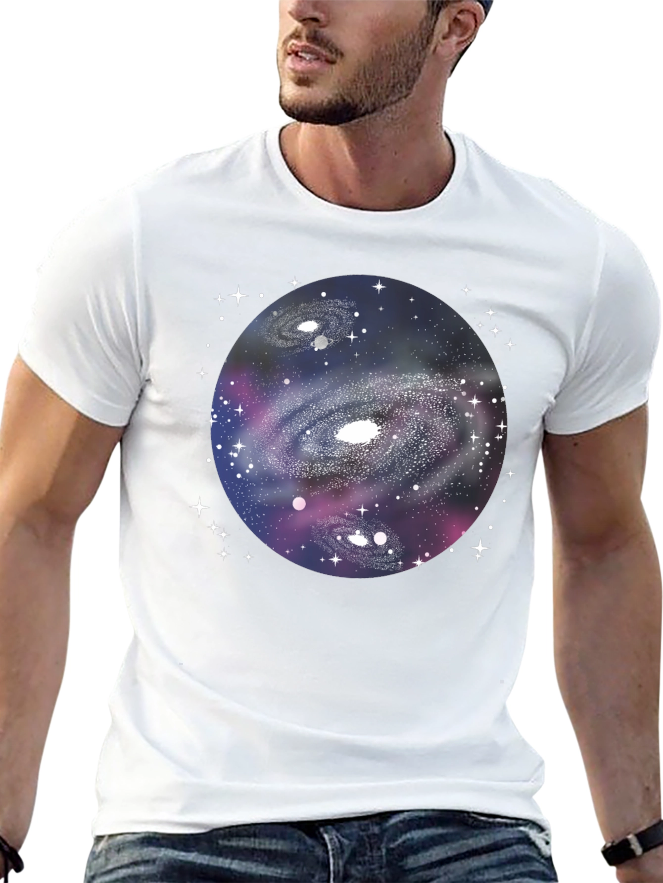 Galaxy Graphic Black T-Shirt