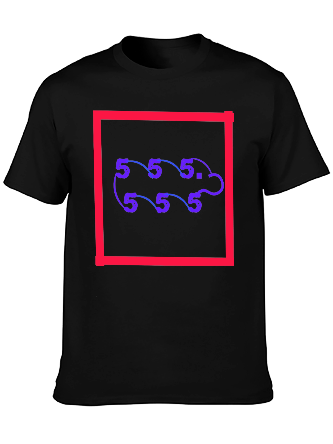 Abstract Number Pattern Tee