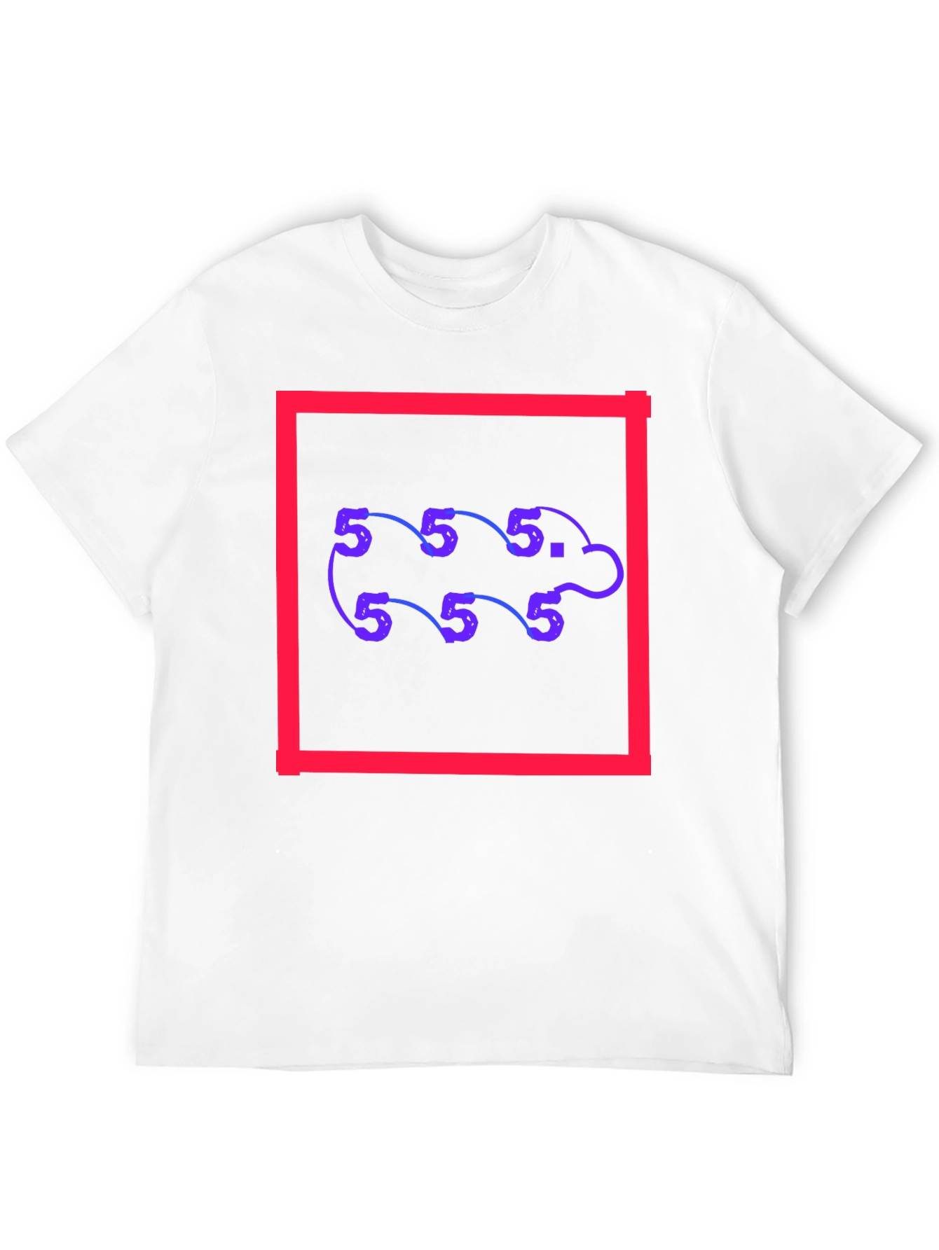 Abstract Number Pattern Tee