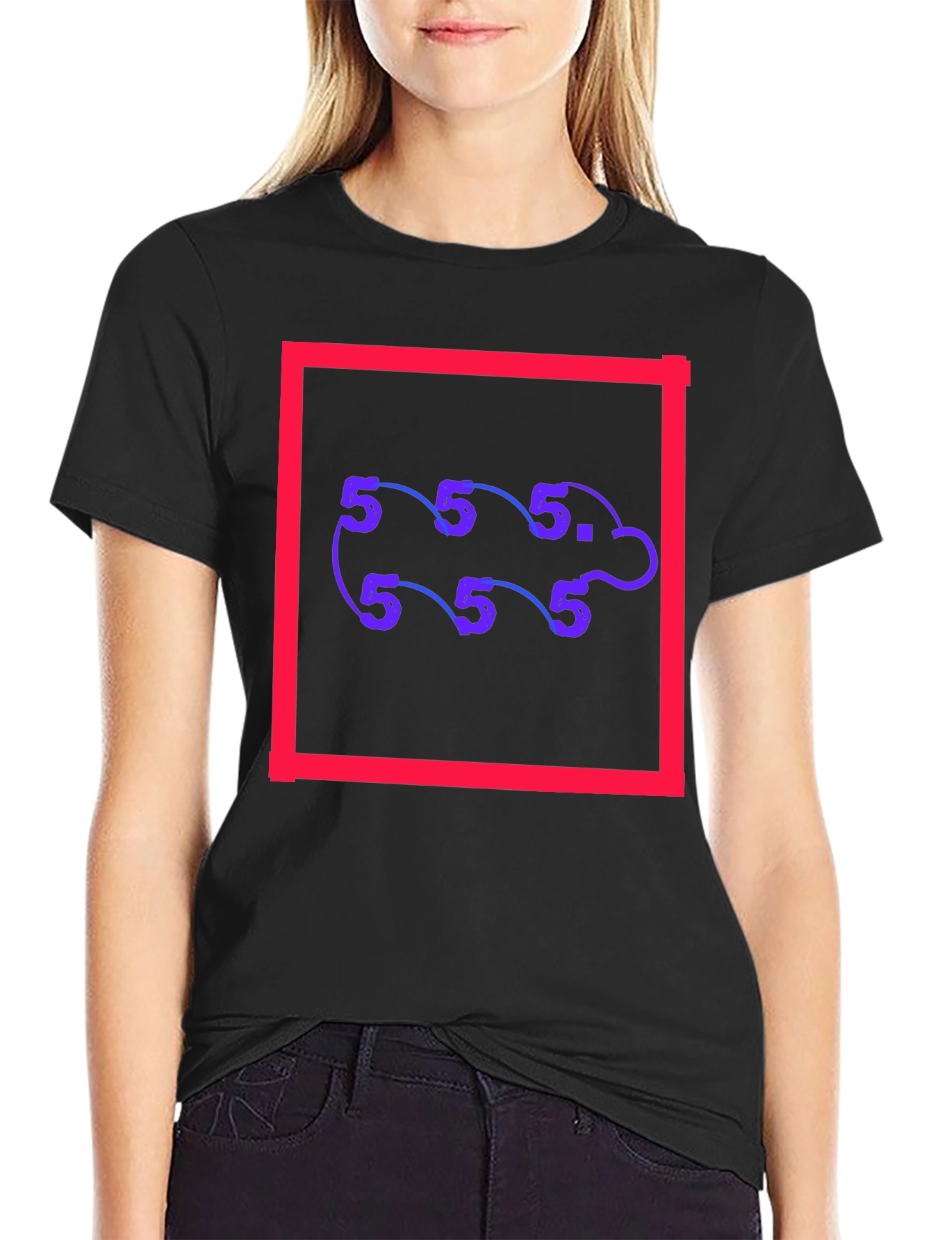 Abstract Number Pattern Tee
