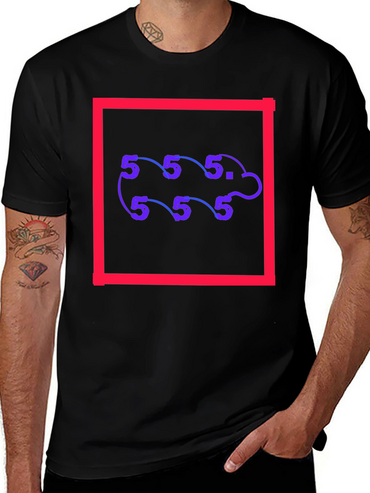 Abstract Number Pattern Tee