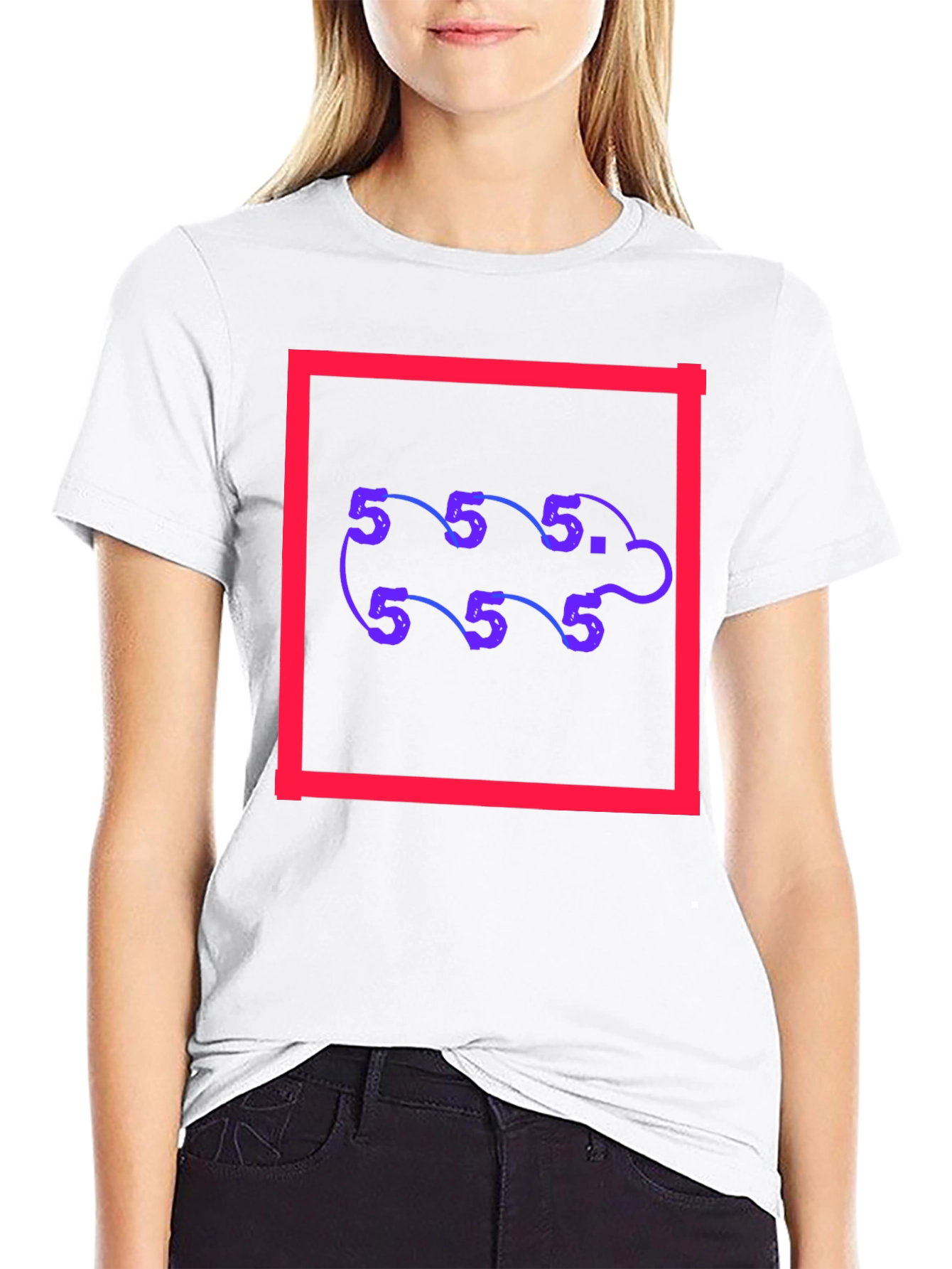 Abstract Number Pattern Tee