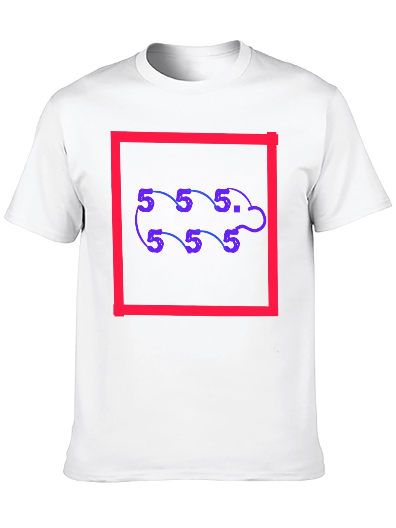 Abstract Number Pattern Tee