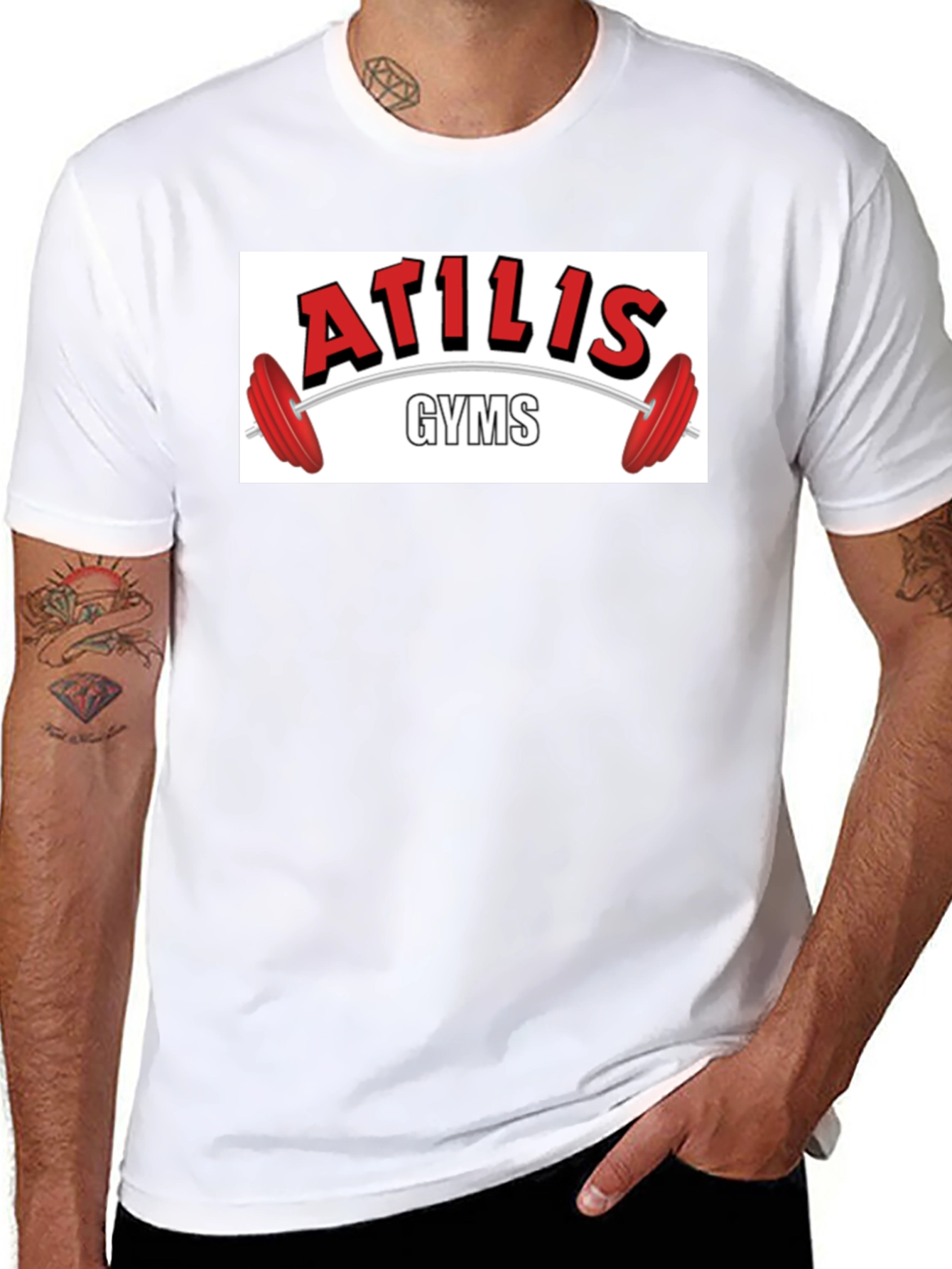 Atilis Gyms Black Graphic Tee