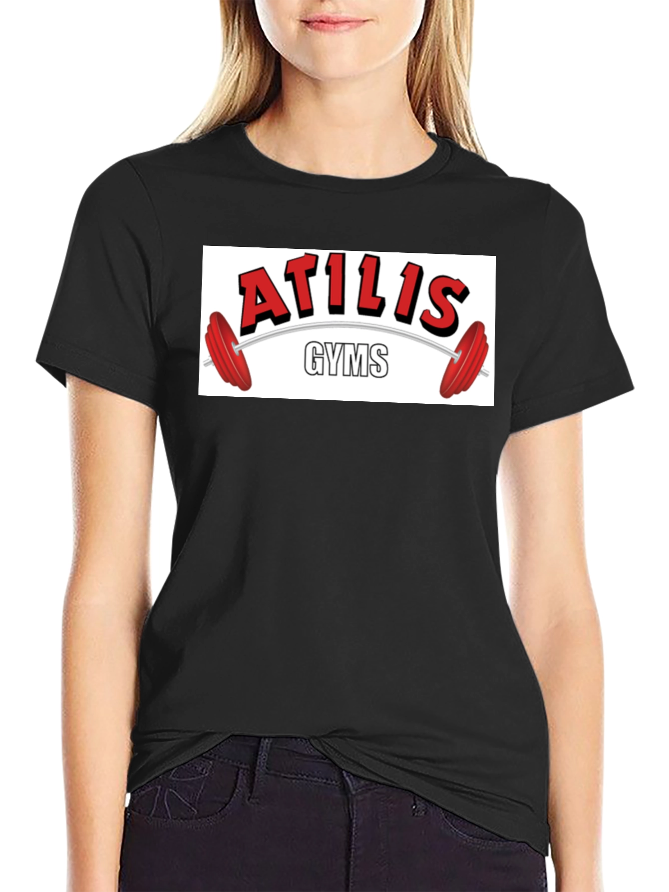 Atilis Gyms Black Graphic Tee