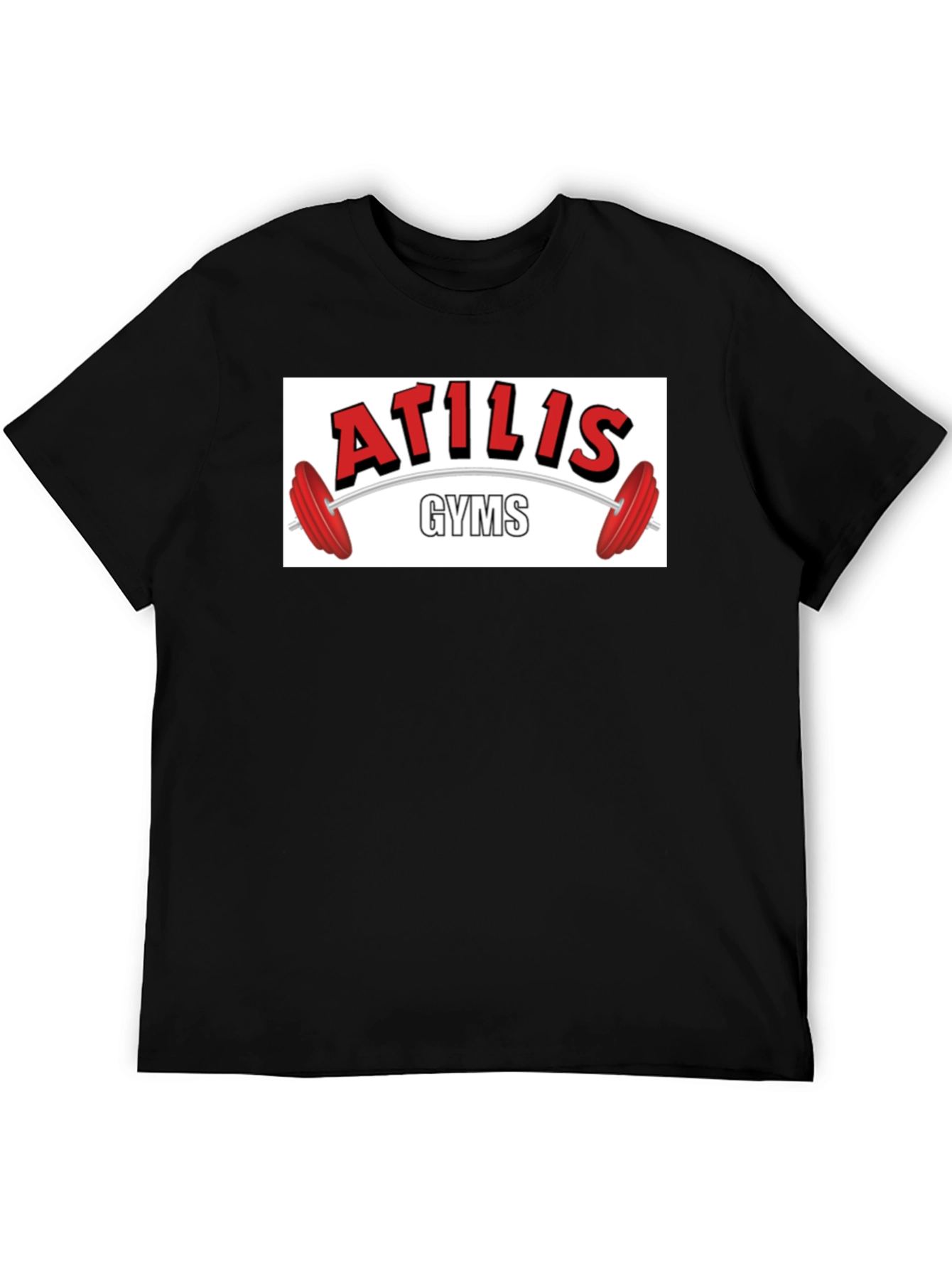 Atilis Gyms Black Graphic Tee