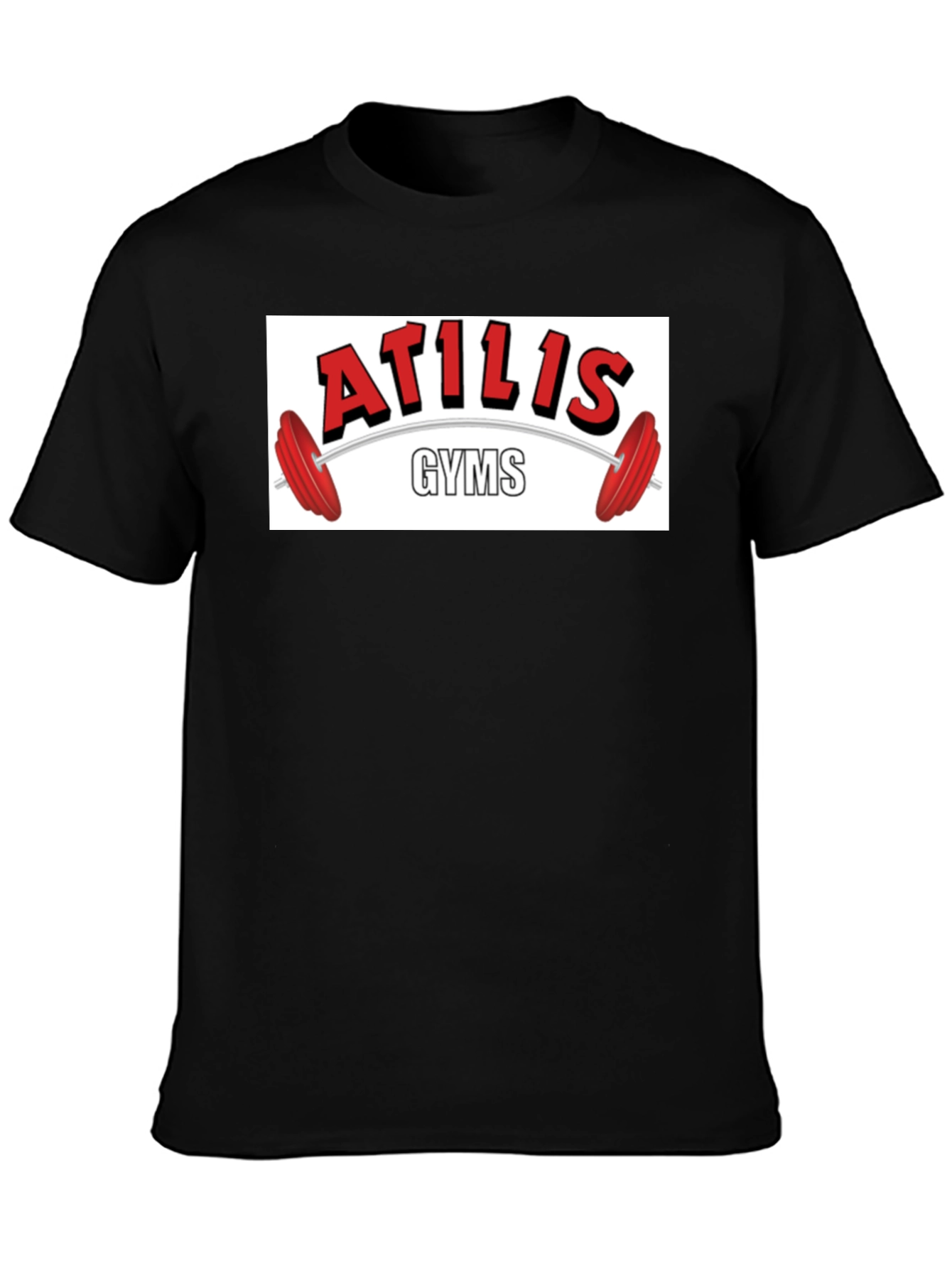 Atilis Gyms Black Graphic Tee