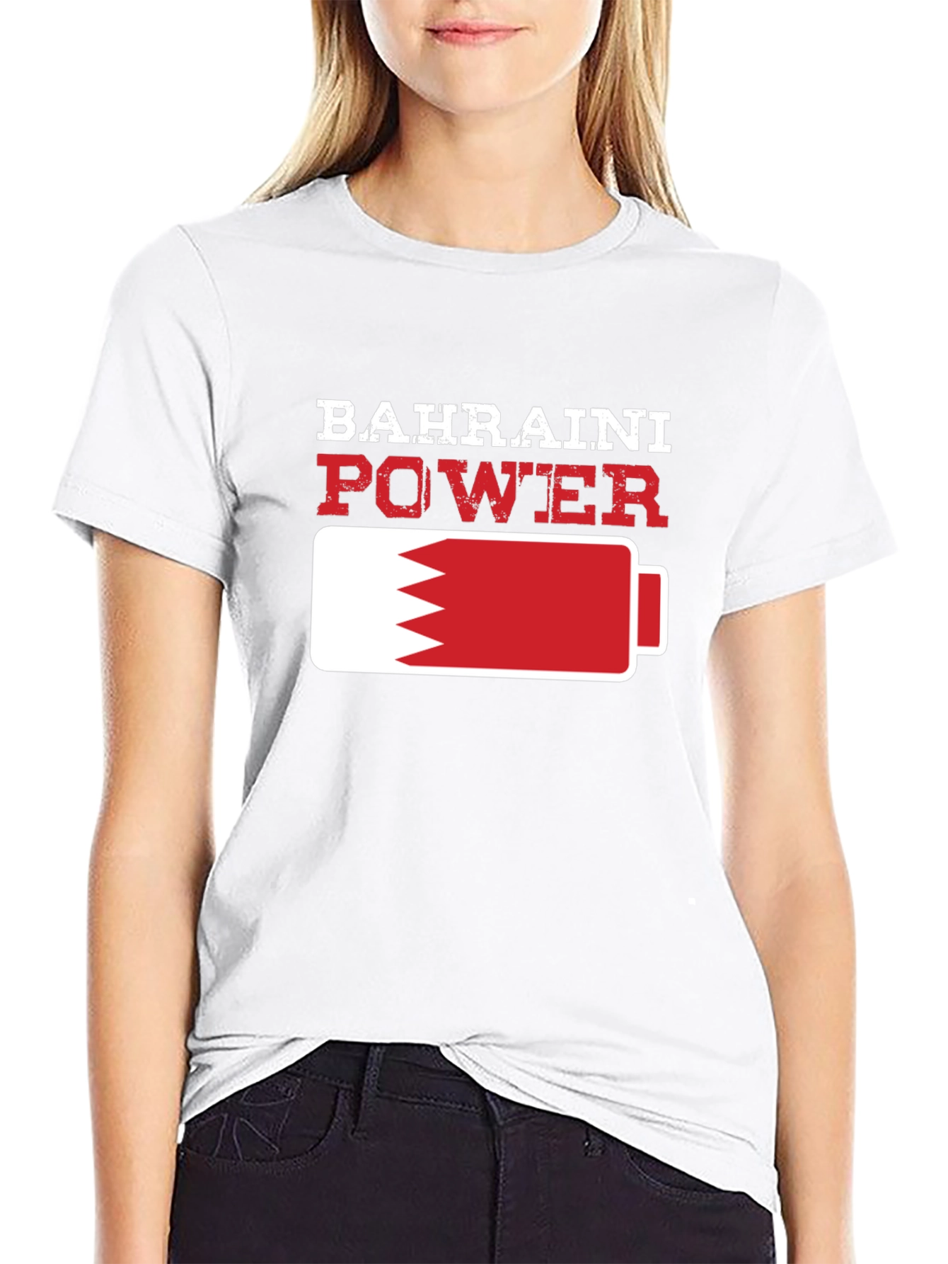 Bahraini Power T-Shirt - Black Crew Neck Tee