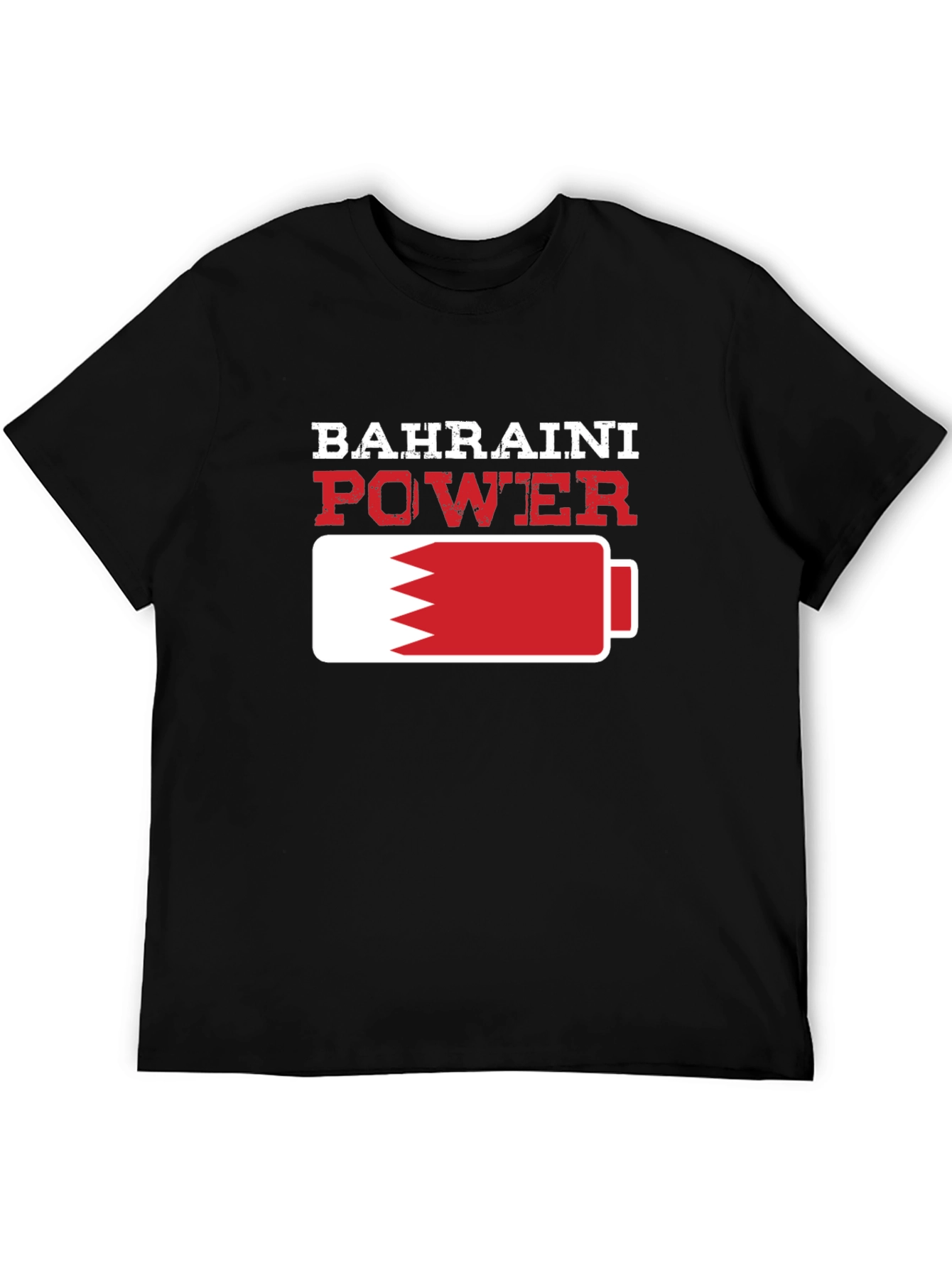 Bahraini Power T-Shirt - Black Crew Neck Tee