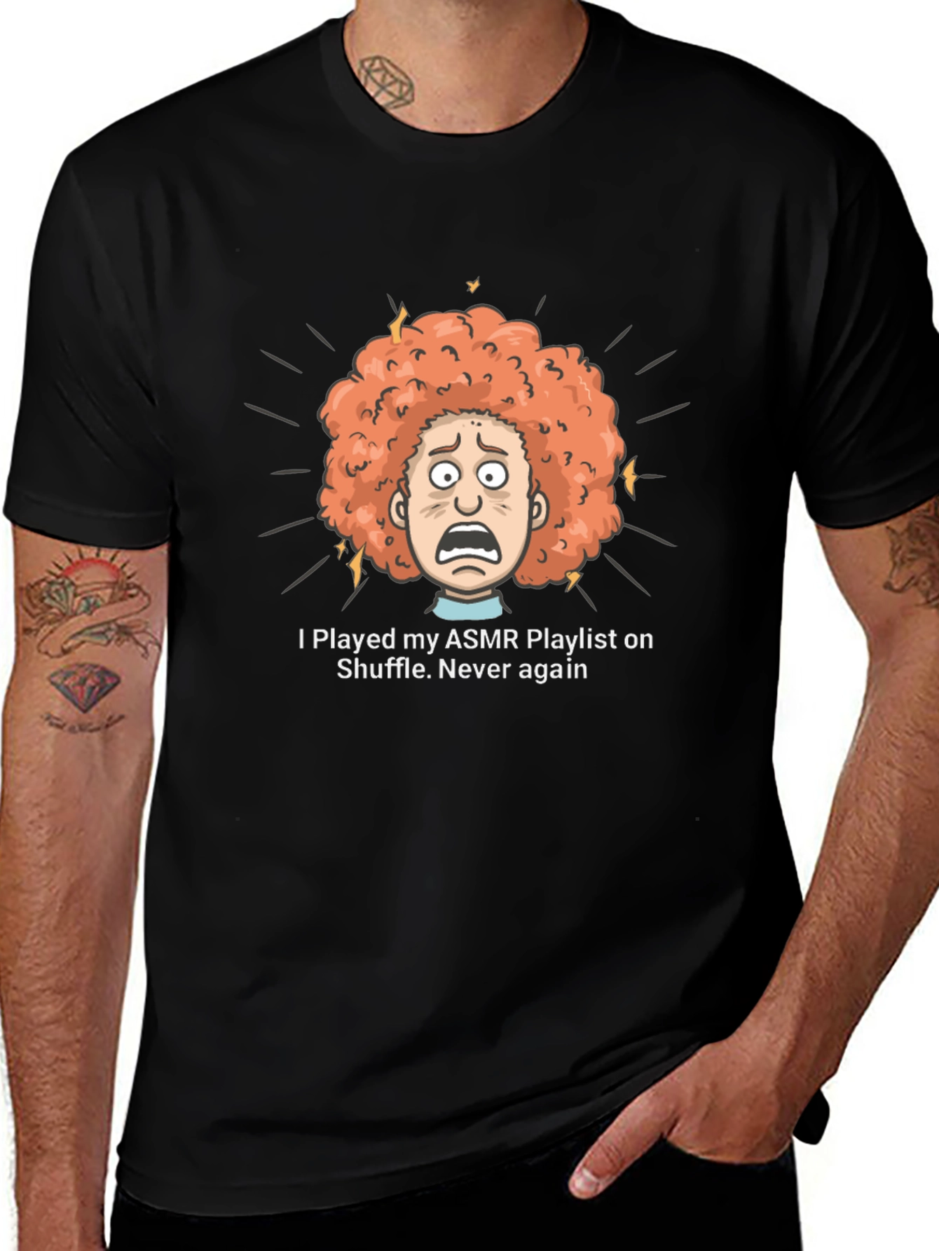 ASMR Playlist Shuffle T-Shirt - Never Again!