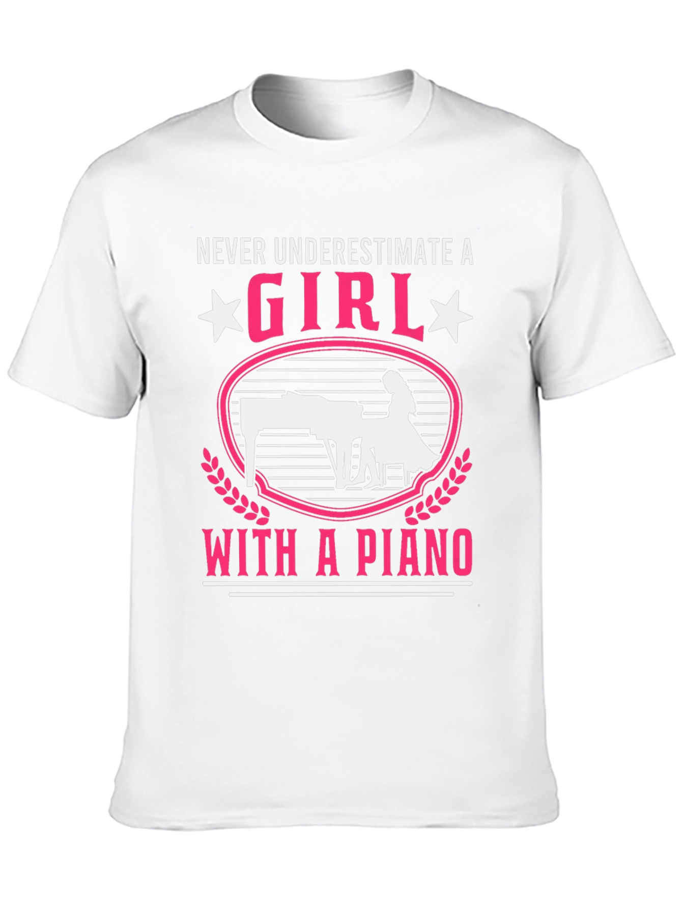 Girl with Piano T-Shirt - Music Lover Tee