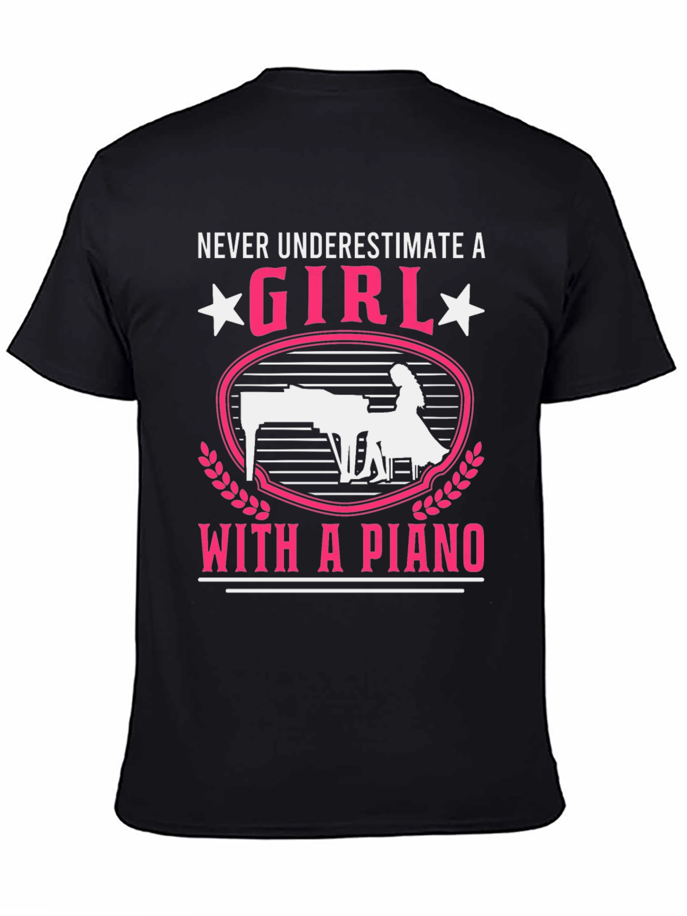 Girl with Piano T-Shirt - Music Lover Tee