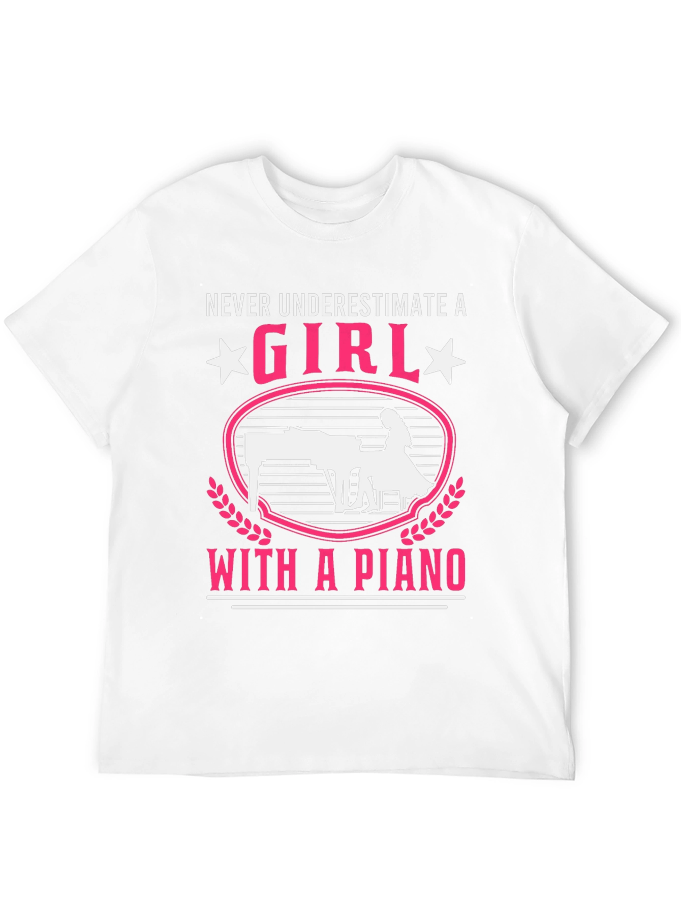 Girl with Piano T-Shirt - Music Lover Tee