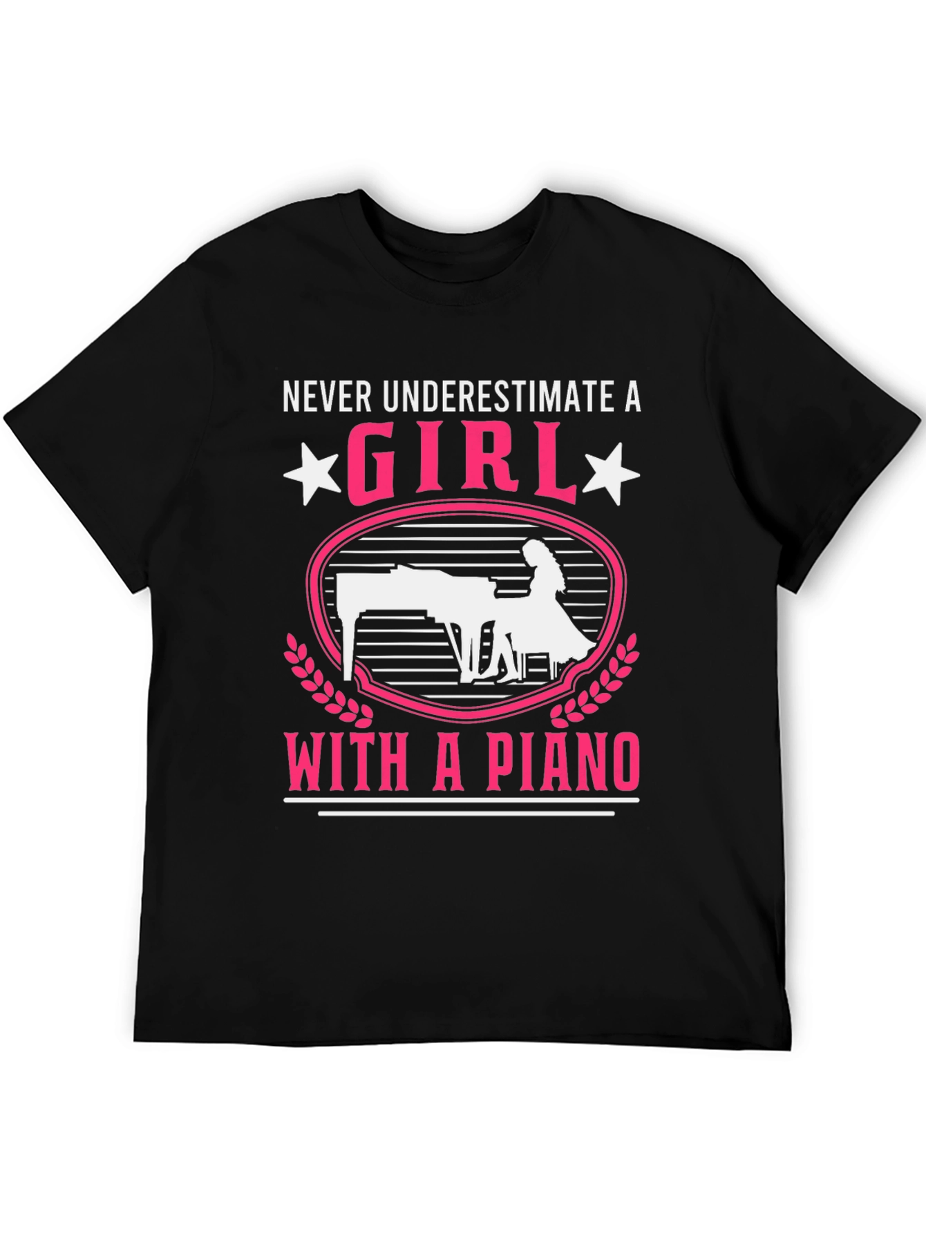 Girl with Piano T-Shirt - Music Lover Tee